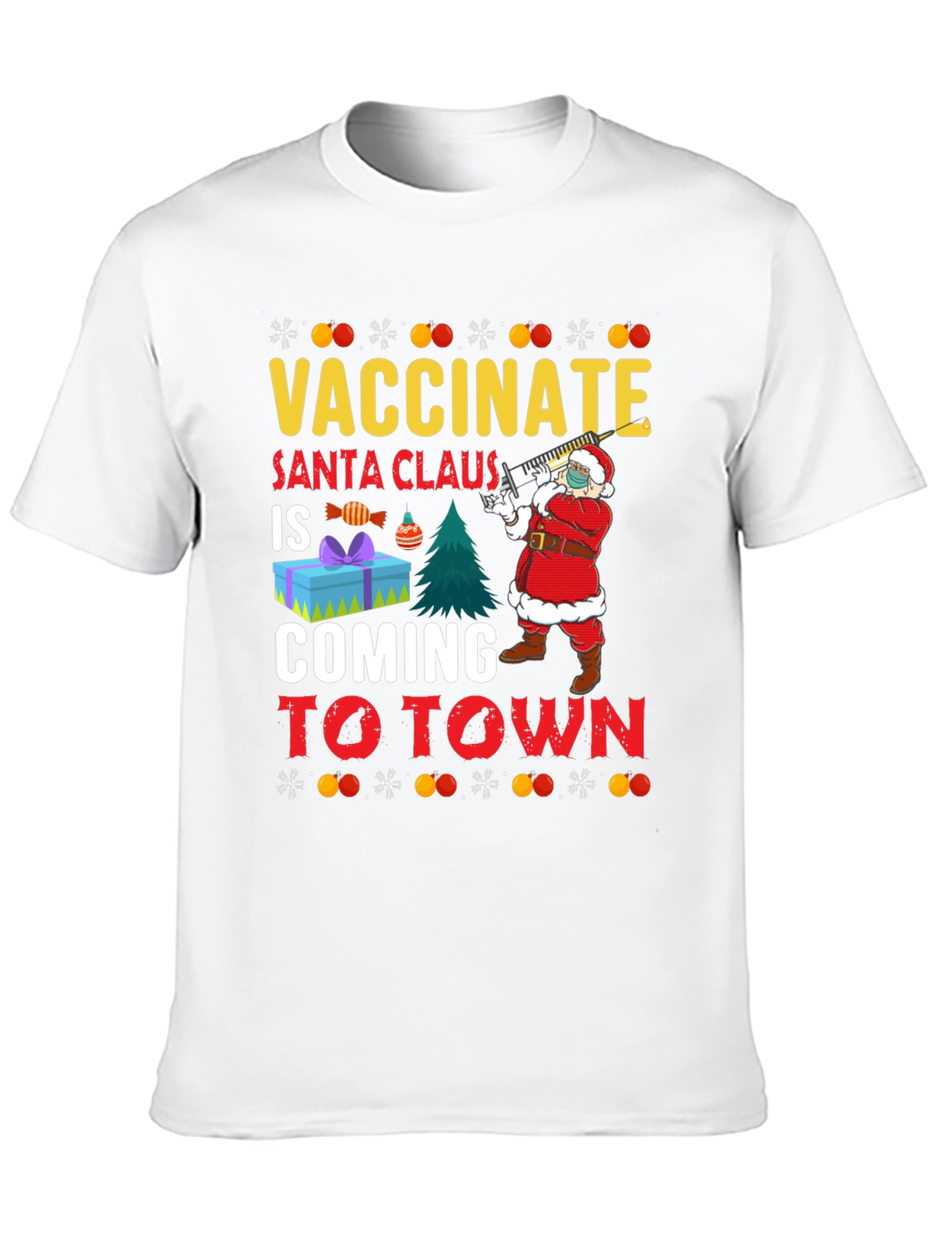 Vaccinate Santa Claus T-Shirt Holiday Season
