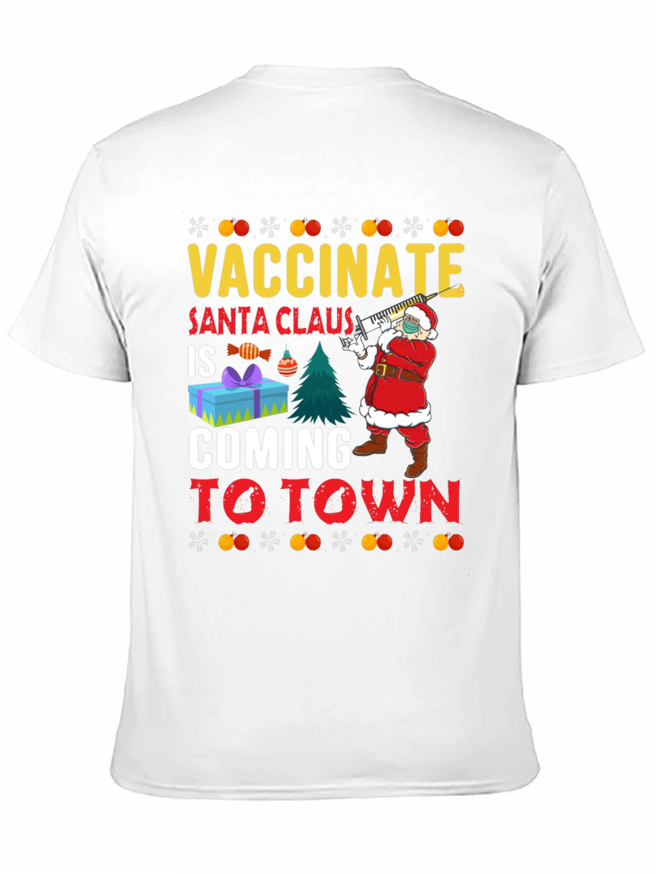 Vaccinate Santa Claus T-Shirt Holiday Season