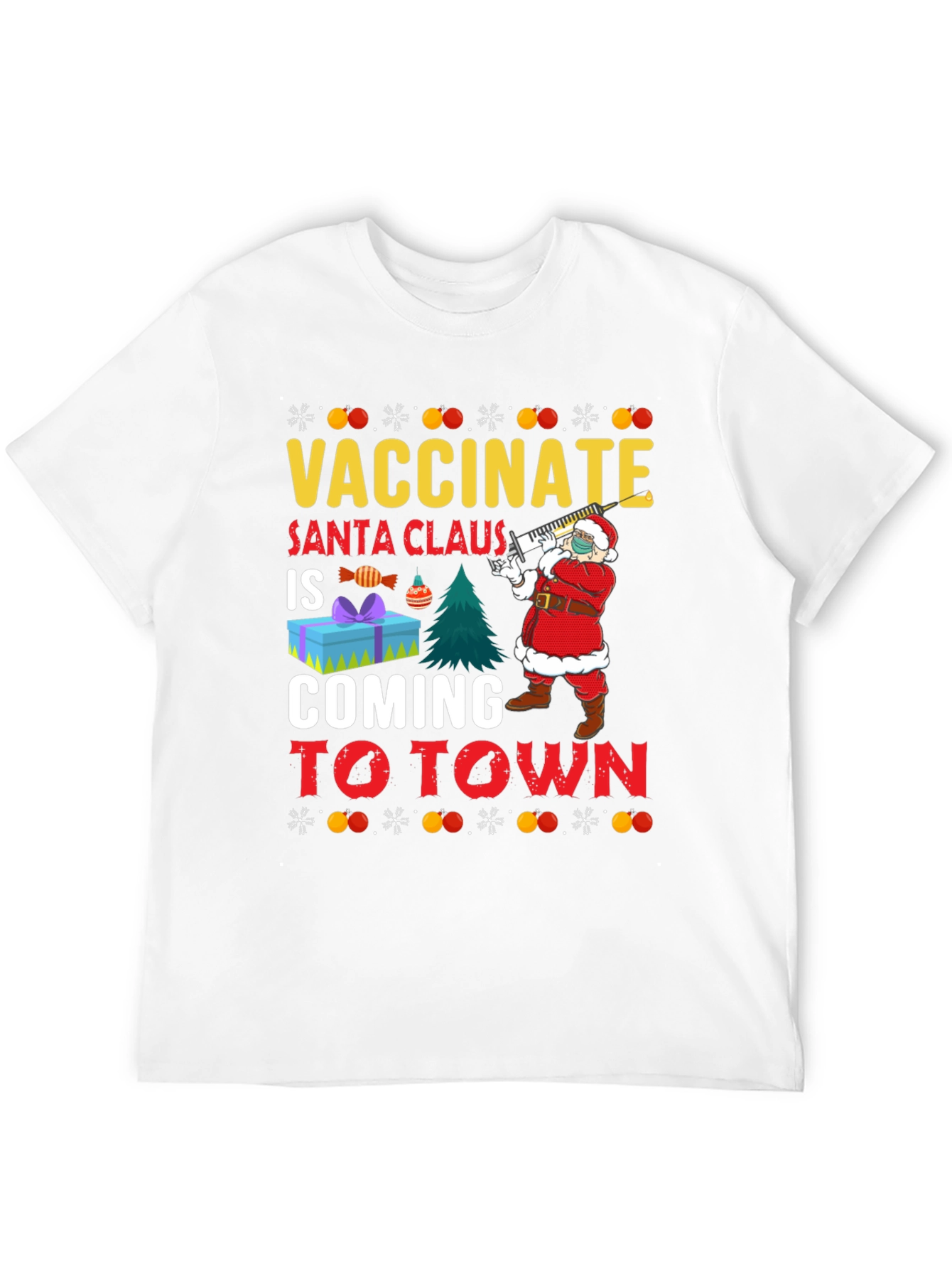 Vaccinate Santa Claus T-Shirt Holiday Season