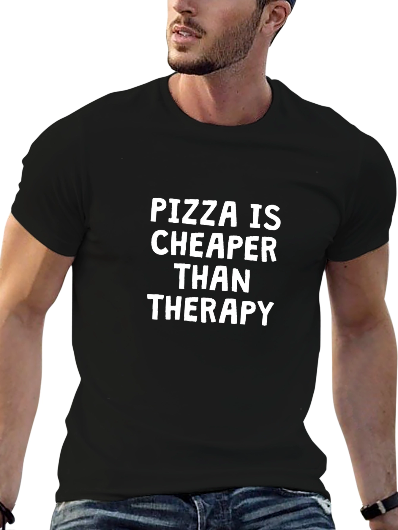Pizza Is Cheaper Than Therapy Graphic T-Shirt