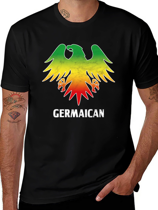 Germaican T-Shirt - German Jamaican Flag Eagle