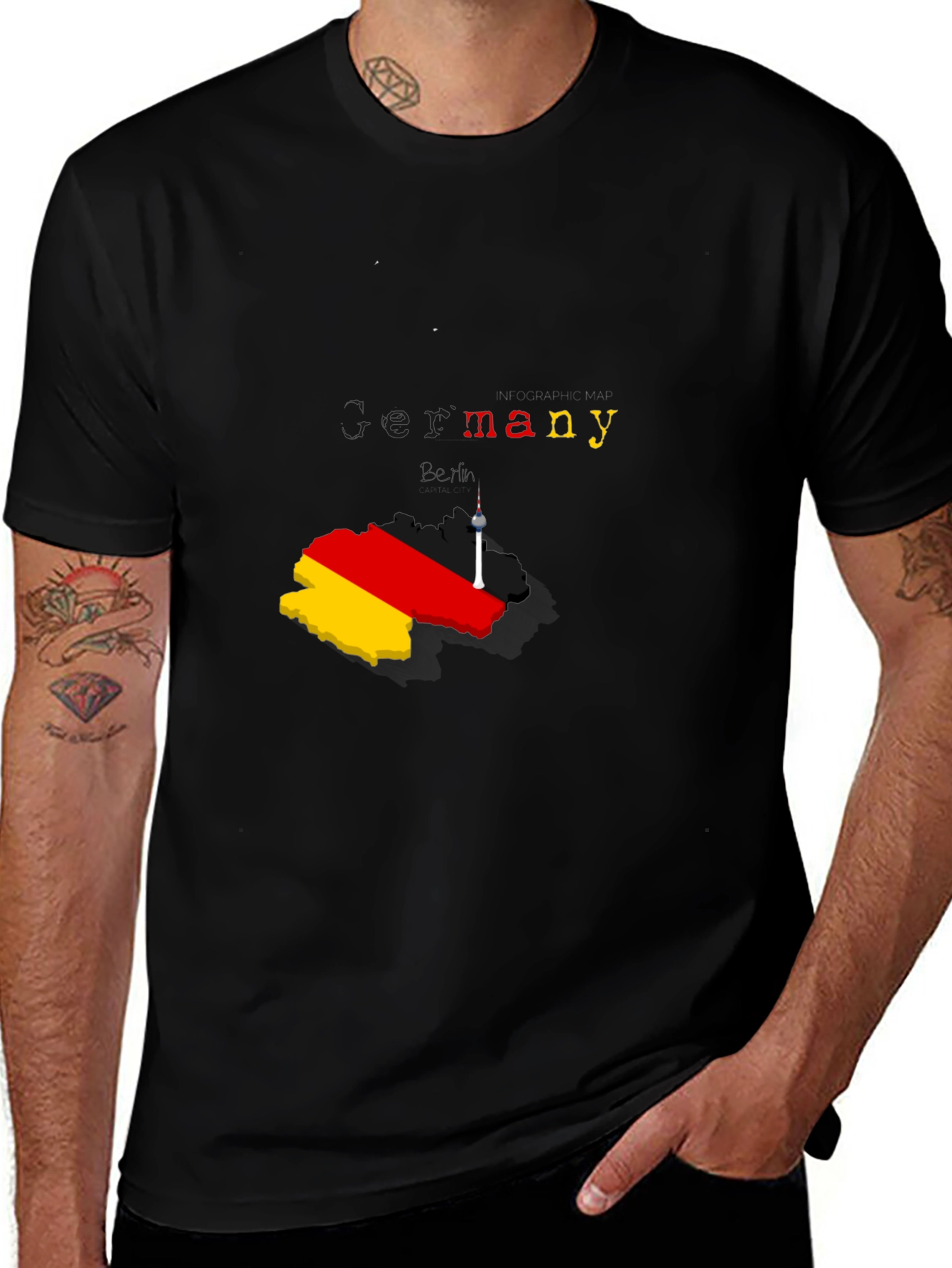 Germany Map T-Shirt - Stylish Berlin Souvenir Tee