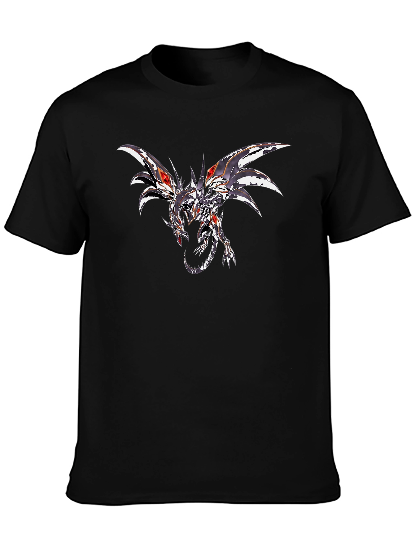 Dragon Graphic Print Black T-Shirt