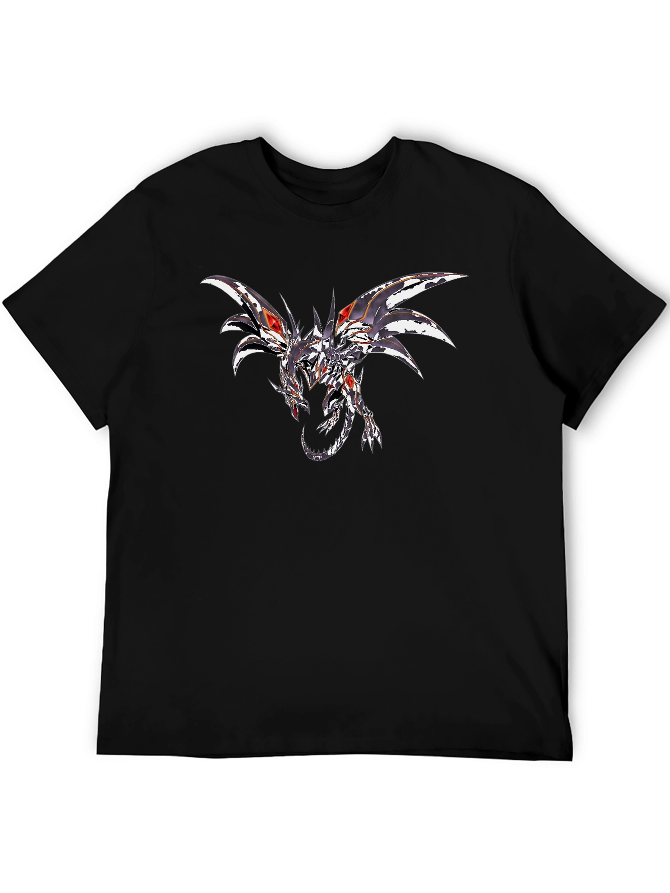 Dragon Graphic Print Black T-Shirt