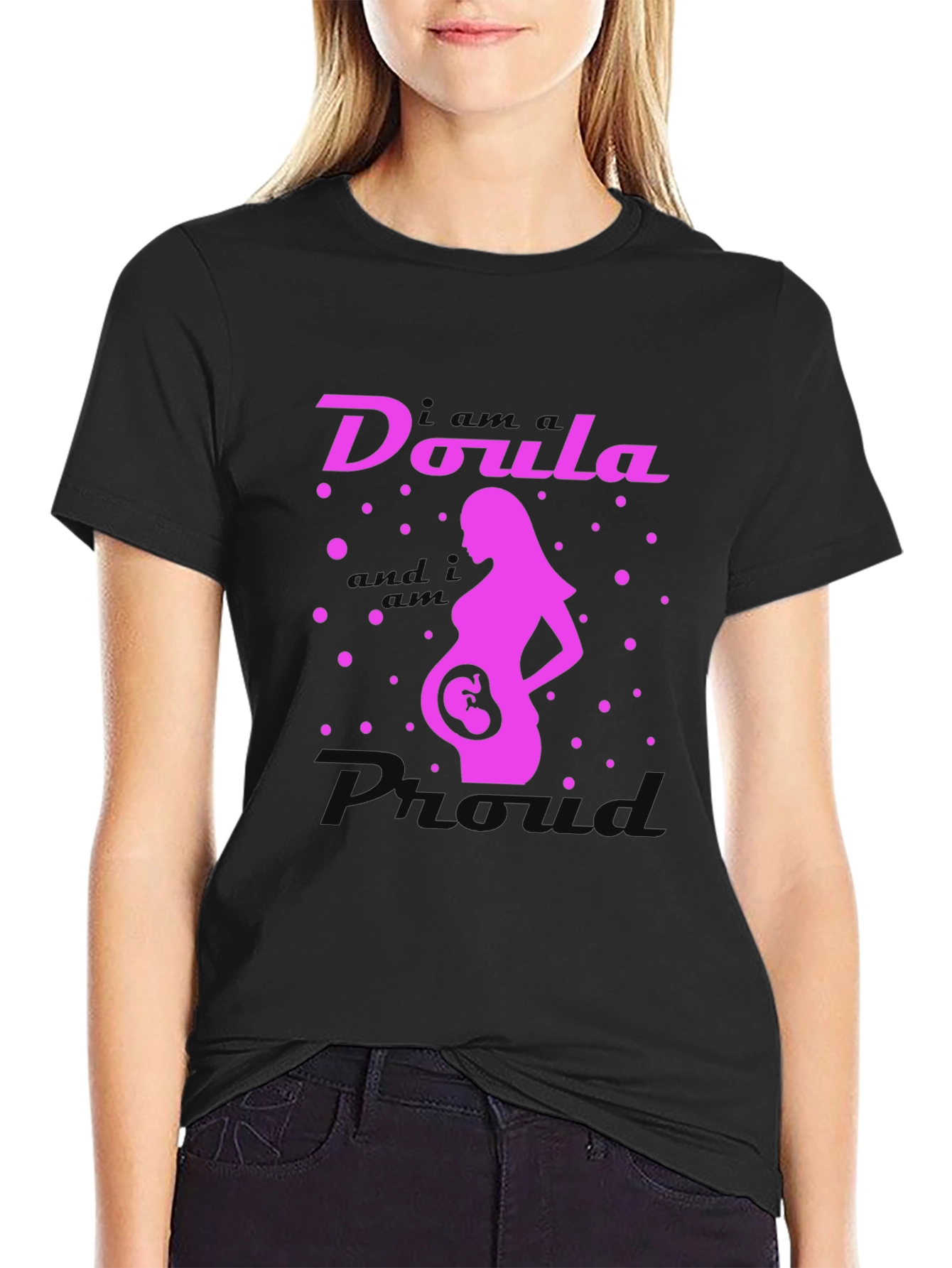 Doula Pro Maternity T-Shirt - Black