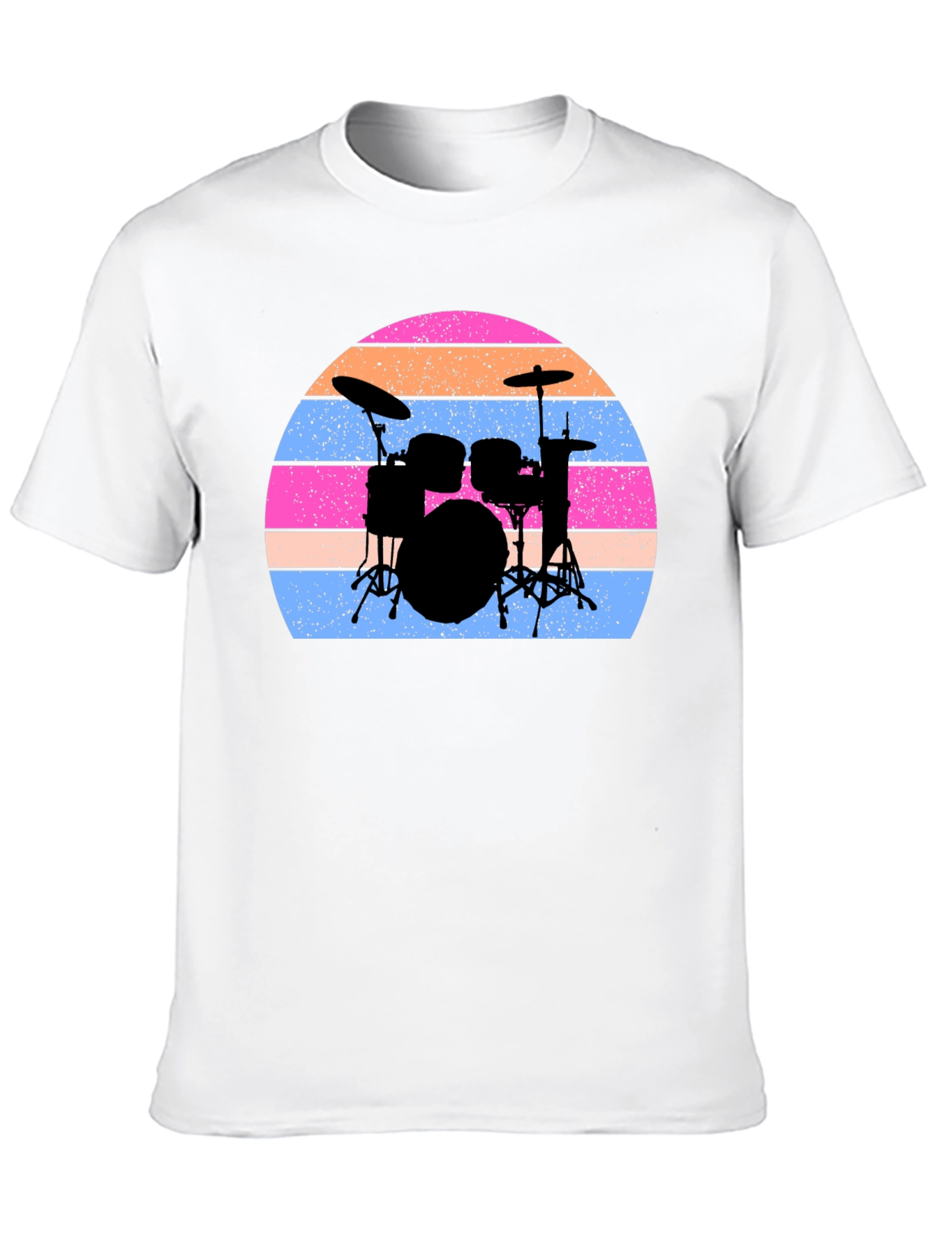 Drum Set Sunset Graphic Tee