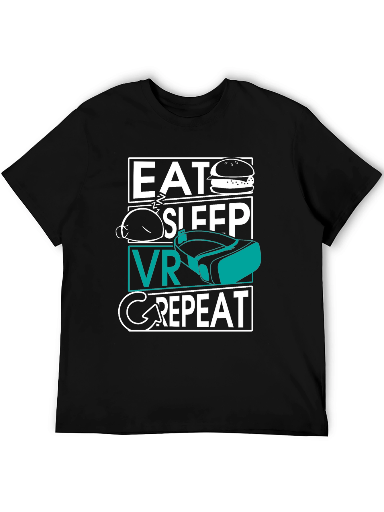 Eat Sleep VR Repeat T-Shirt - Gamer Tee