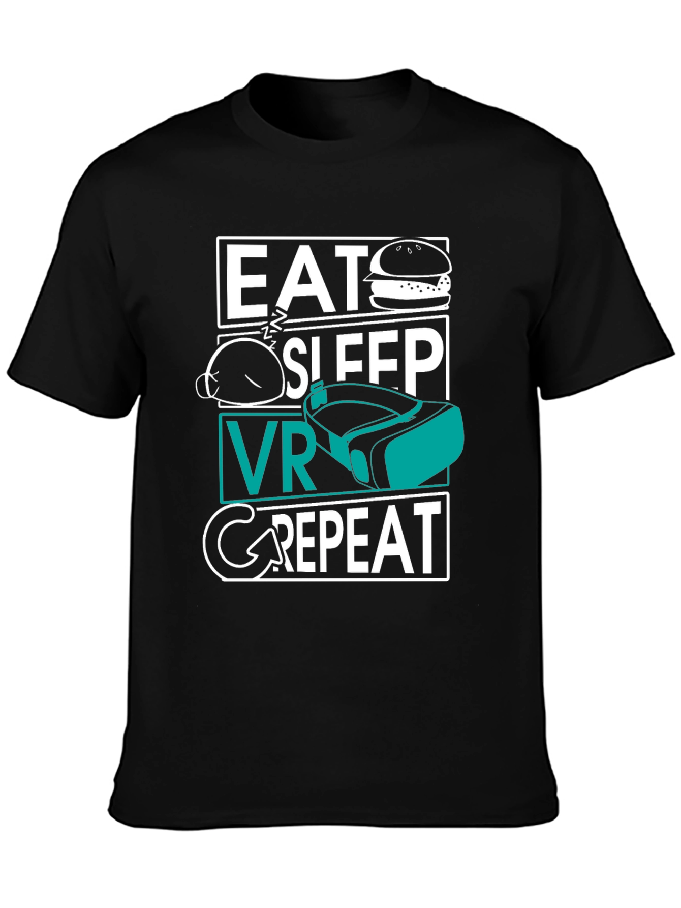 Eat Sleep VR Repeat T-Shirt - Gamer Tee