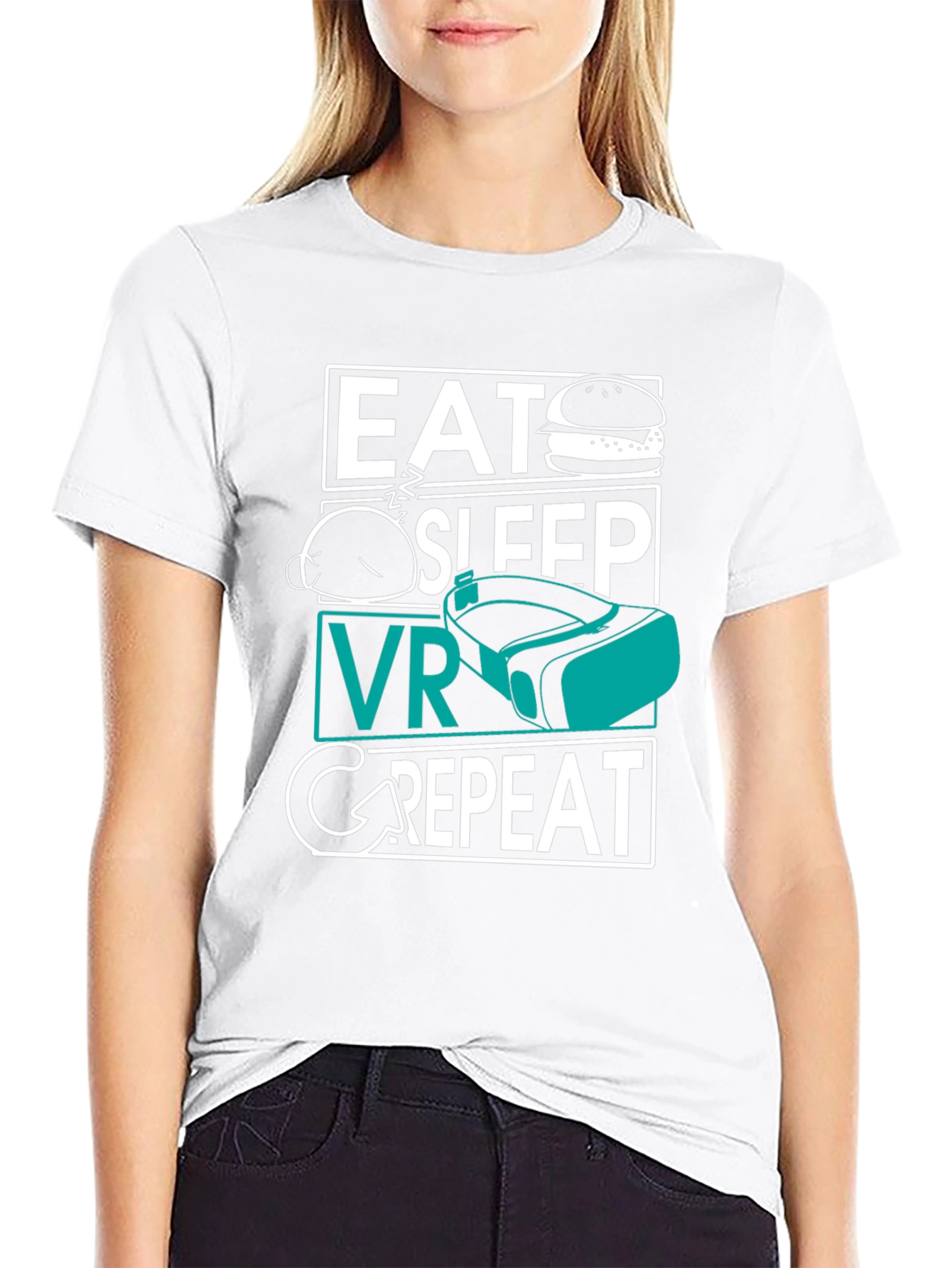 Eat Sleep VR Repeat T-Shirt - Gamer Tee
