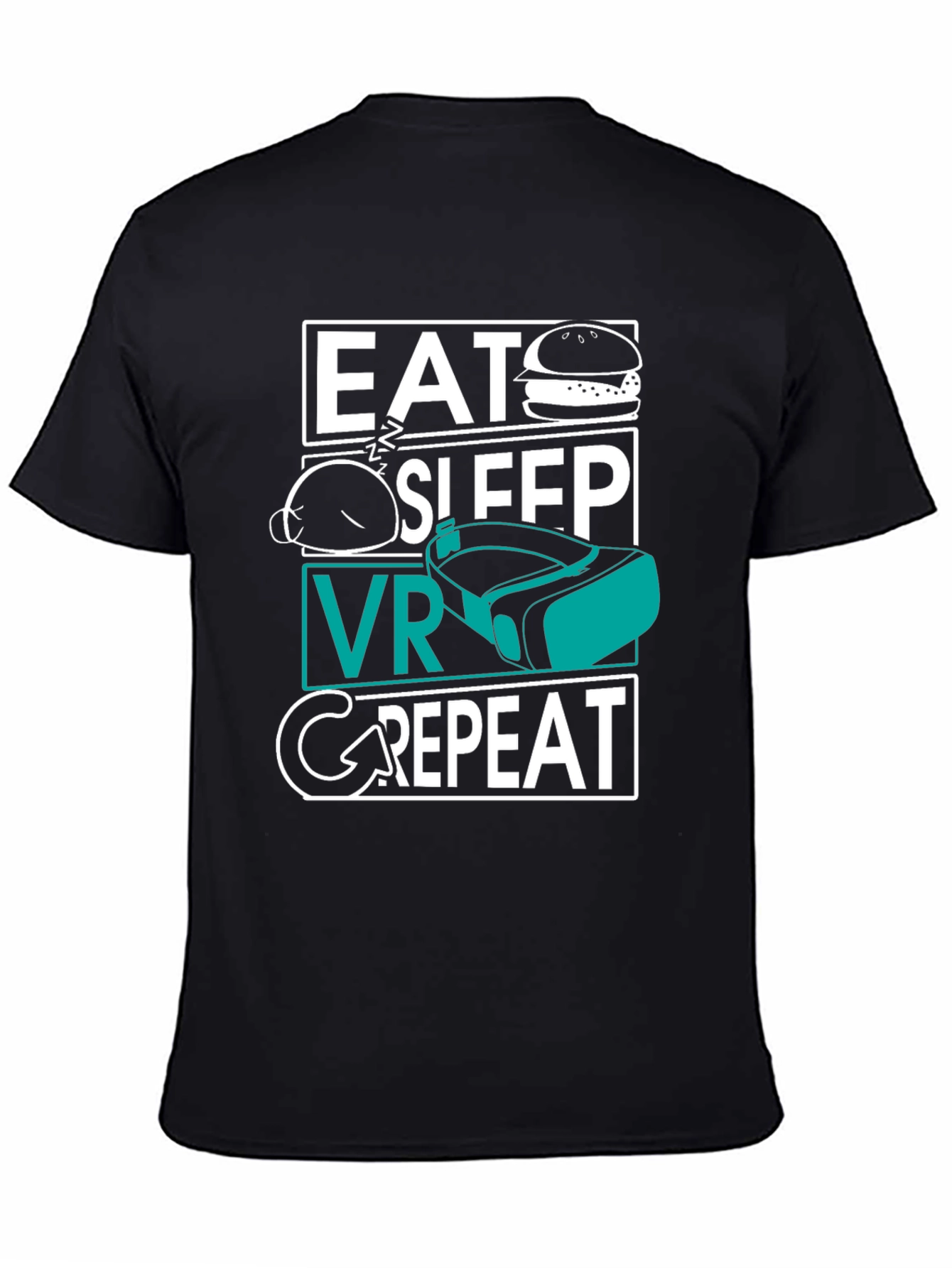 Eat Sleep VR Repeat T-Shirt - Gamer Tee