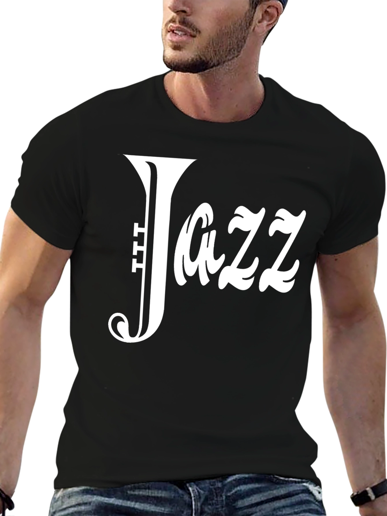 Jazz Music T-Shirt - Black Cotton Tee