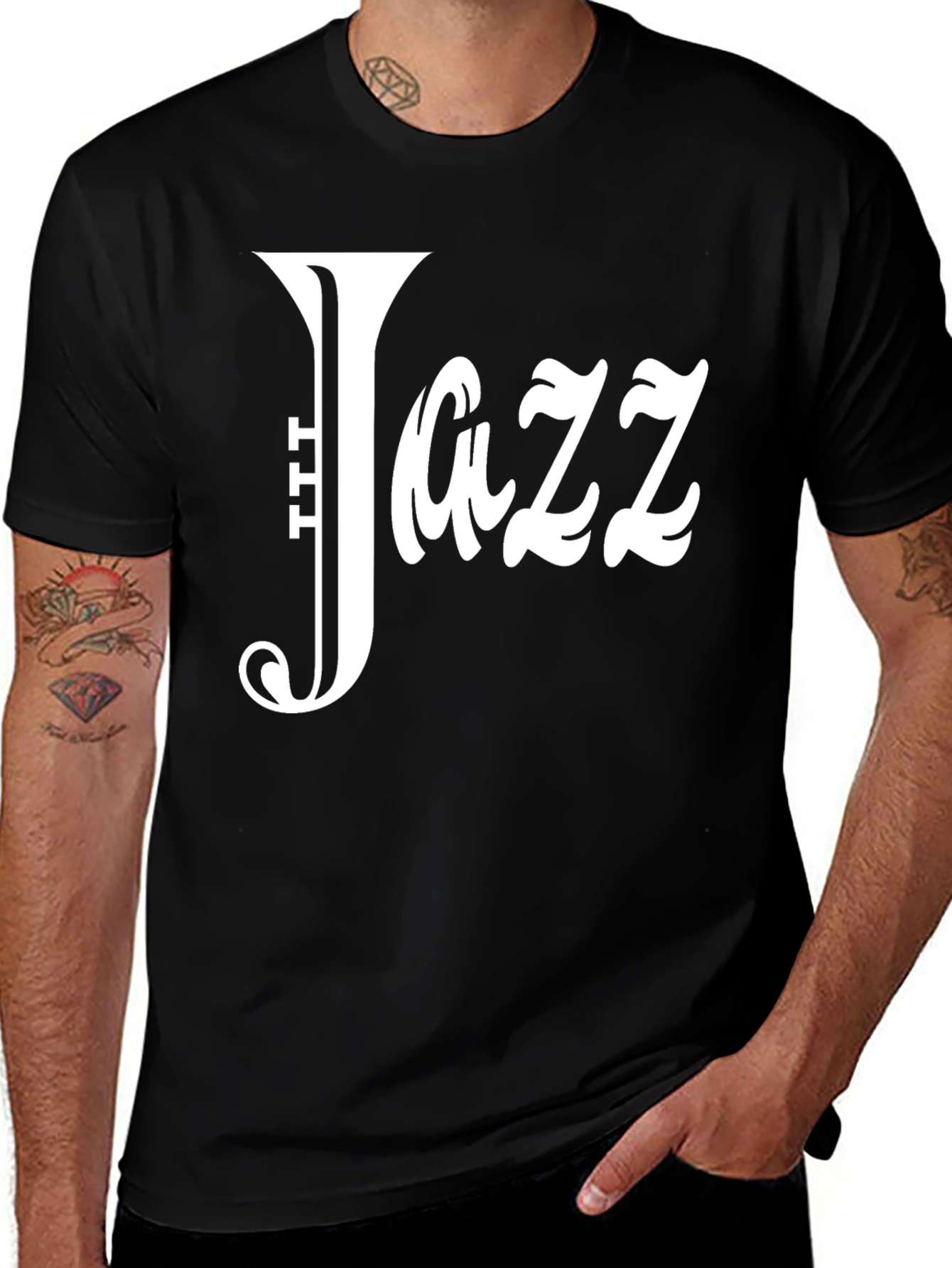 Jazz Music T-Shirt - Black Cotton Tee