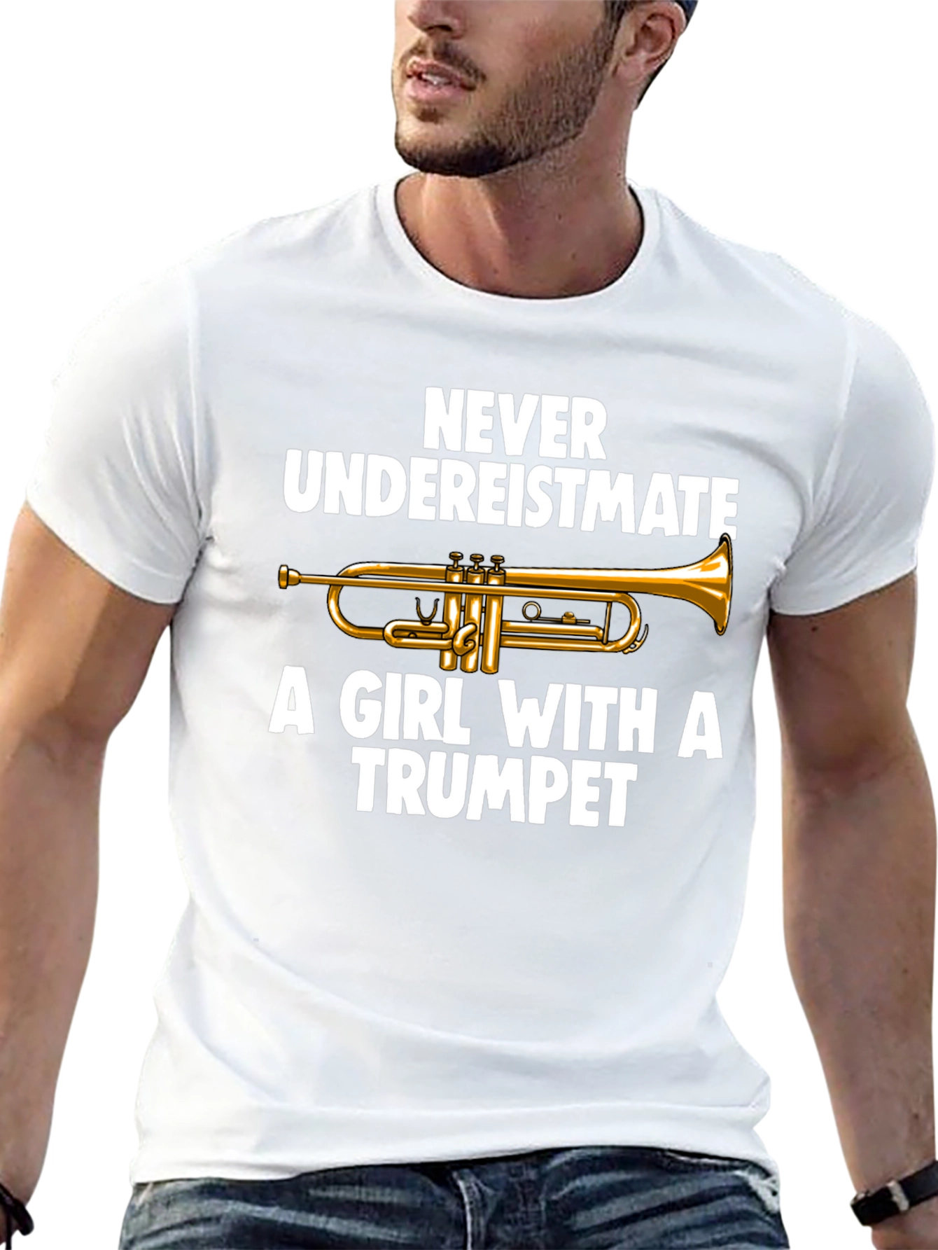 Never Underestimate a Girl with a Trumpet T-Shirt