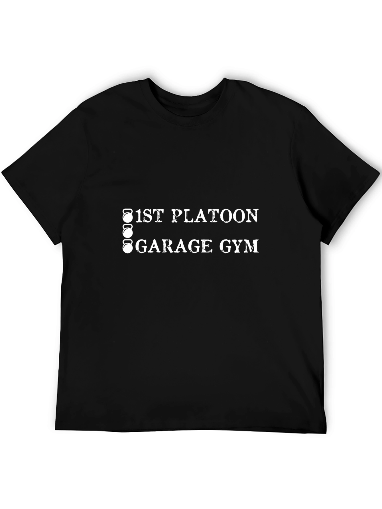 1st Platoon Garage Gym Black T-Shirt