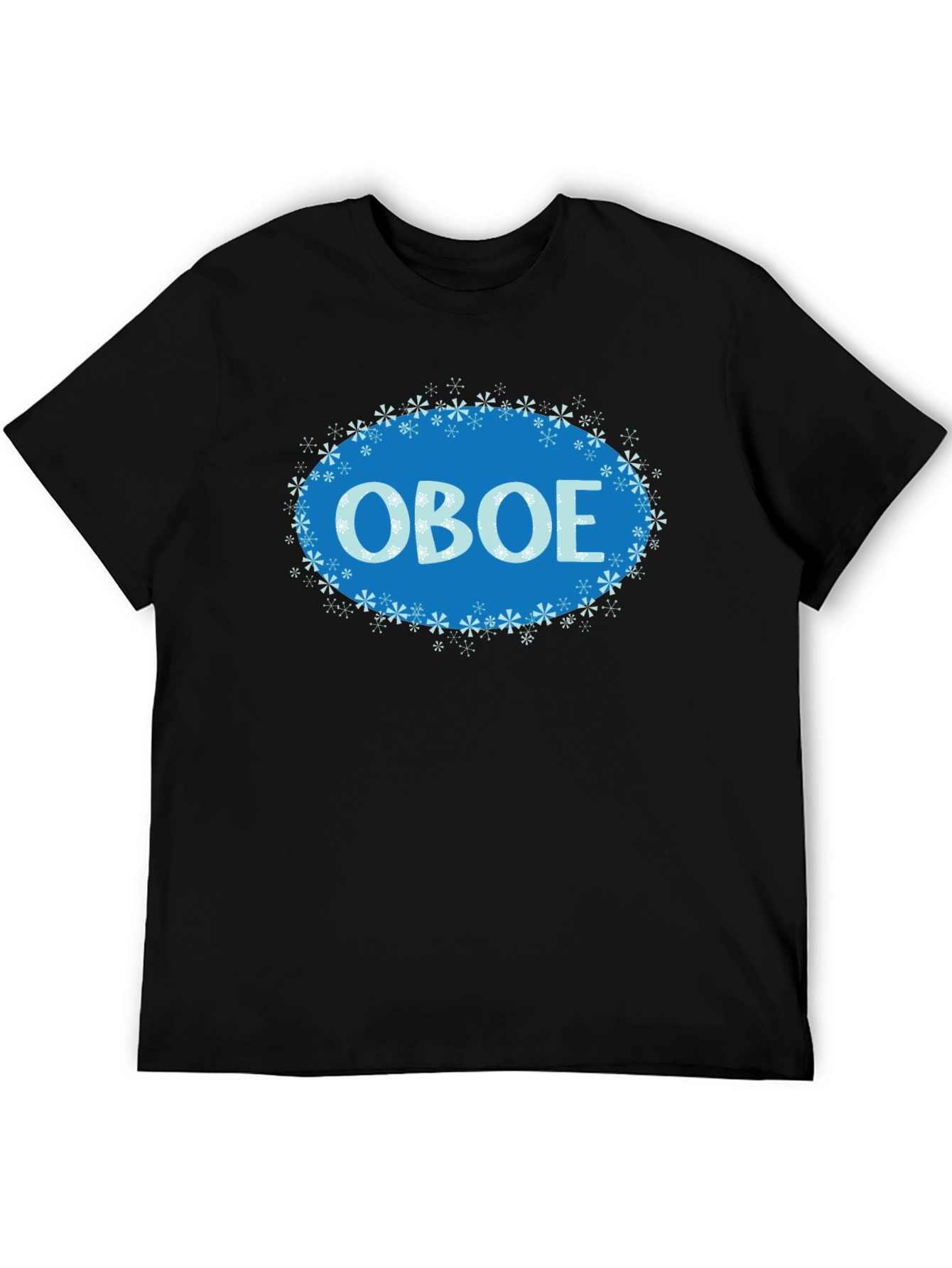 Oboe Snowflake T-Shirt - Musical Instrument Apparel