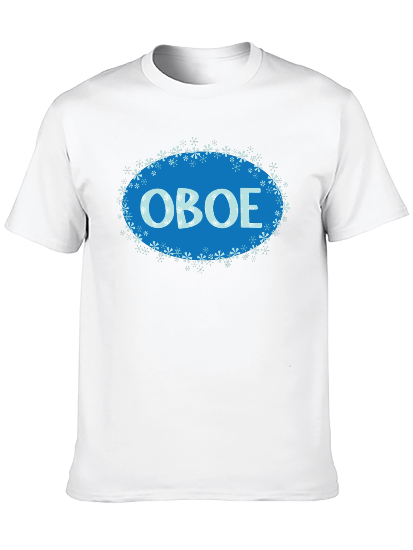 Oboe Snowflake T-Shirt - Musical Instrument Apparel