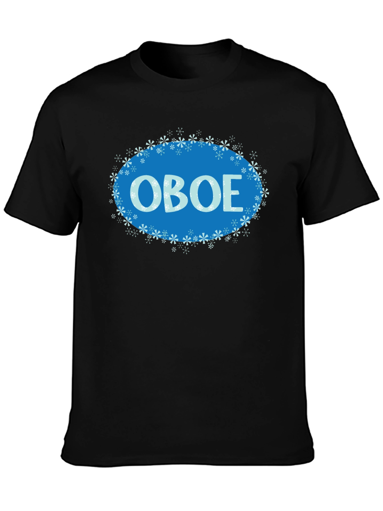 Oboe Snowflake T-Shirt - Musical Instrument Apparel