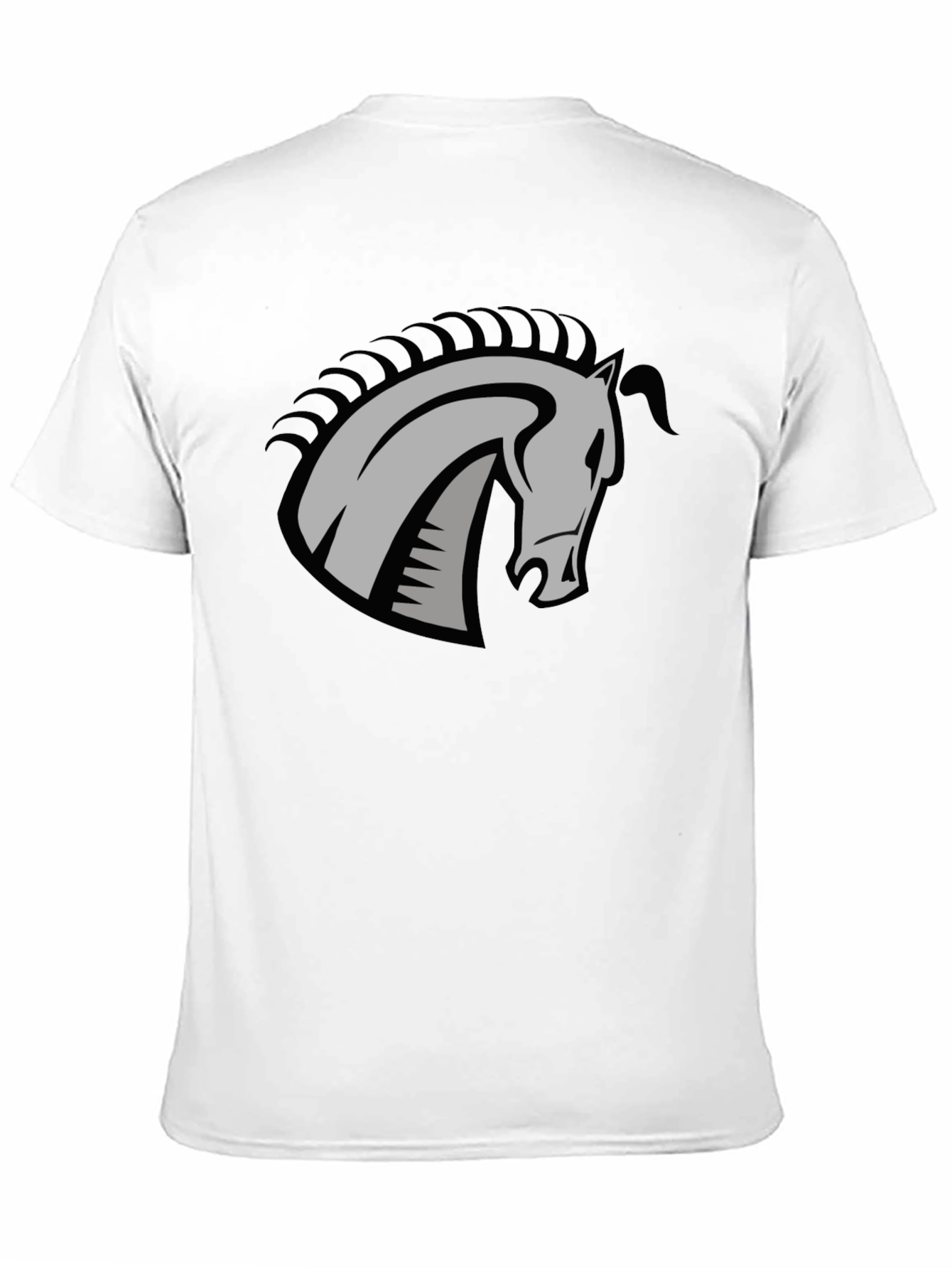 Black T-Shirt with Horse Head Graphic