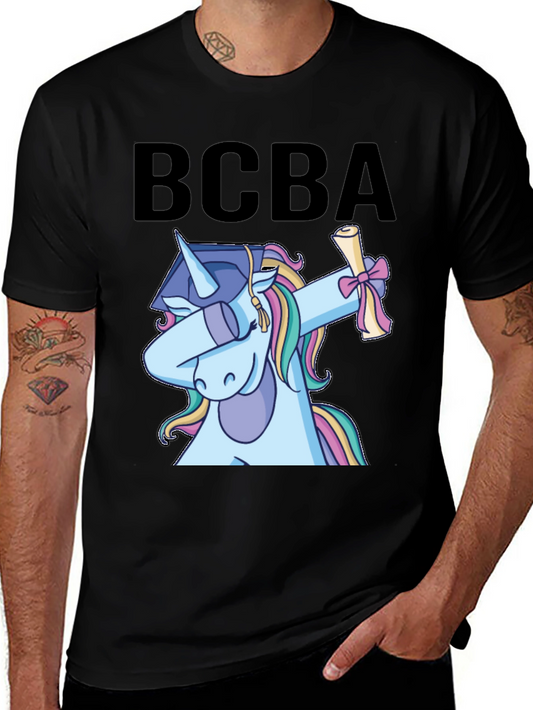 BCBA Unicorn Graduation Dabbing T-Shirt