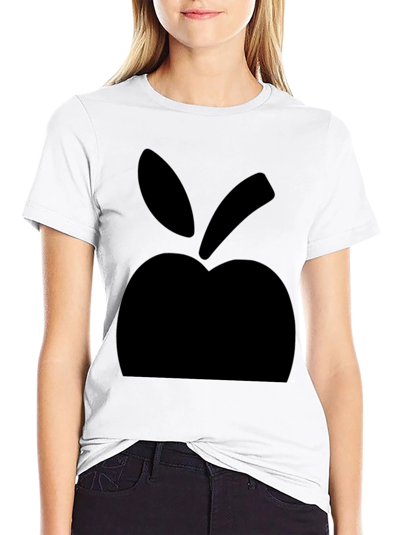 Bold Apple Graphic Black T-Shirt