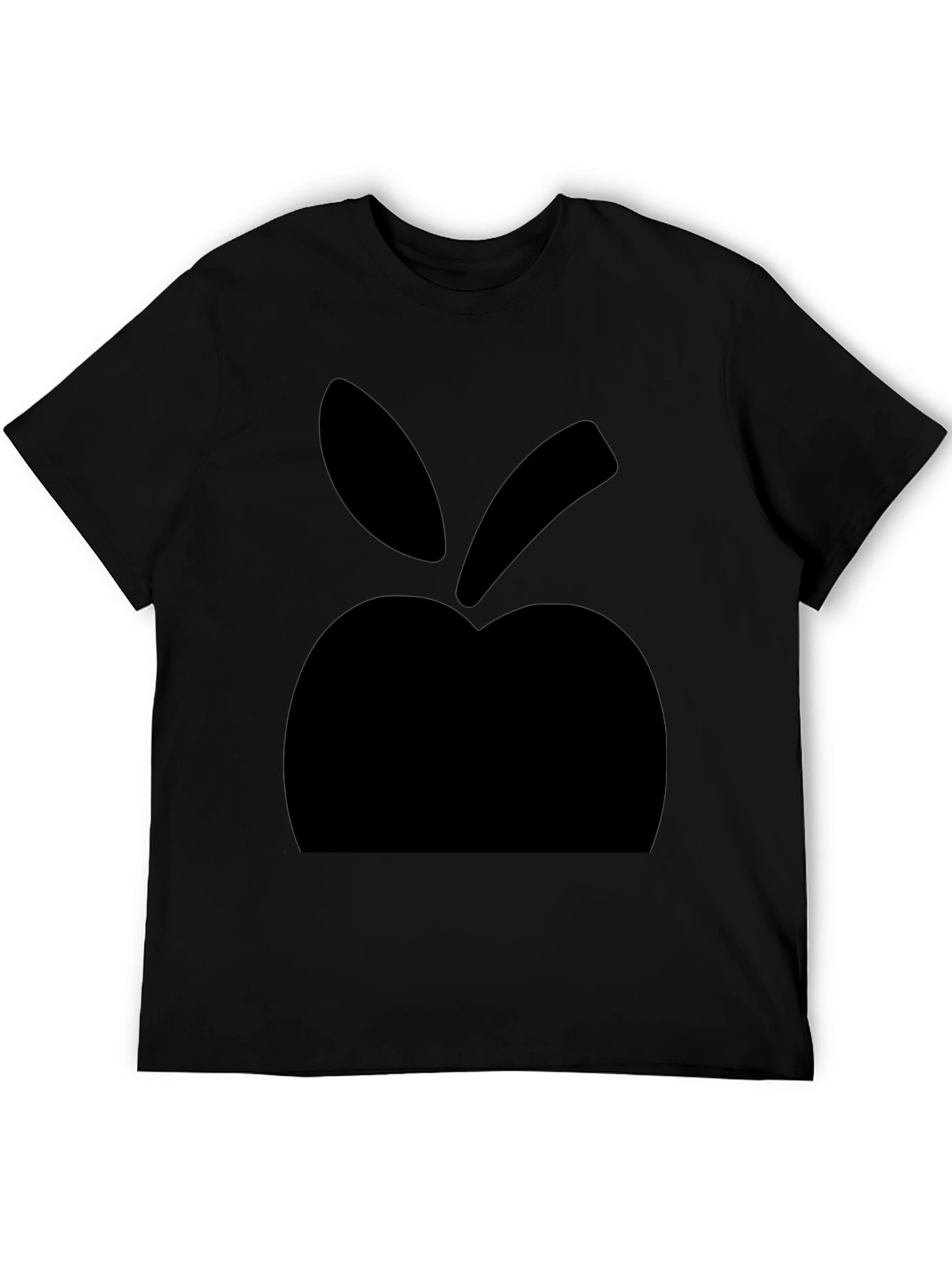 Bold Apple Graphic Black T-Shirt