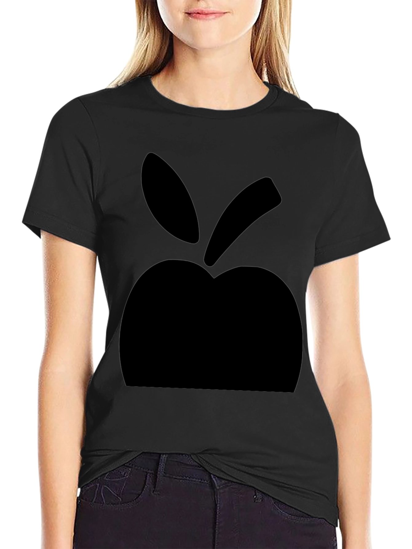 Bold Apple Graphic Black T-Shirt