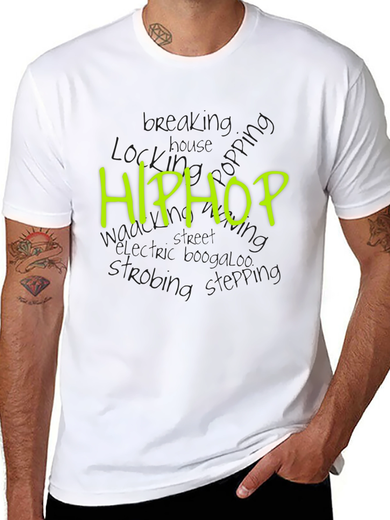 Hip Hop Style Black Tee