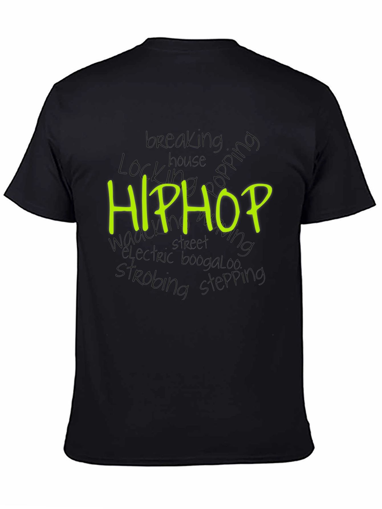 Hip Hop Style Black Tee
