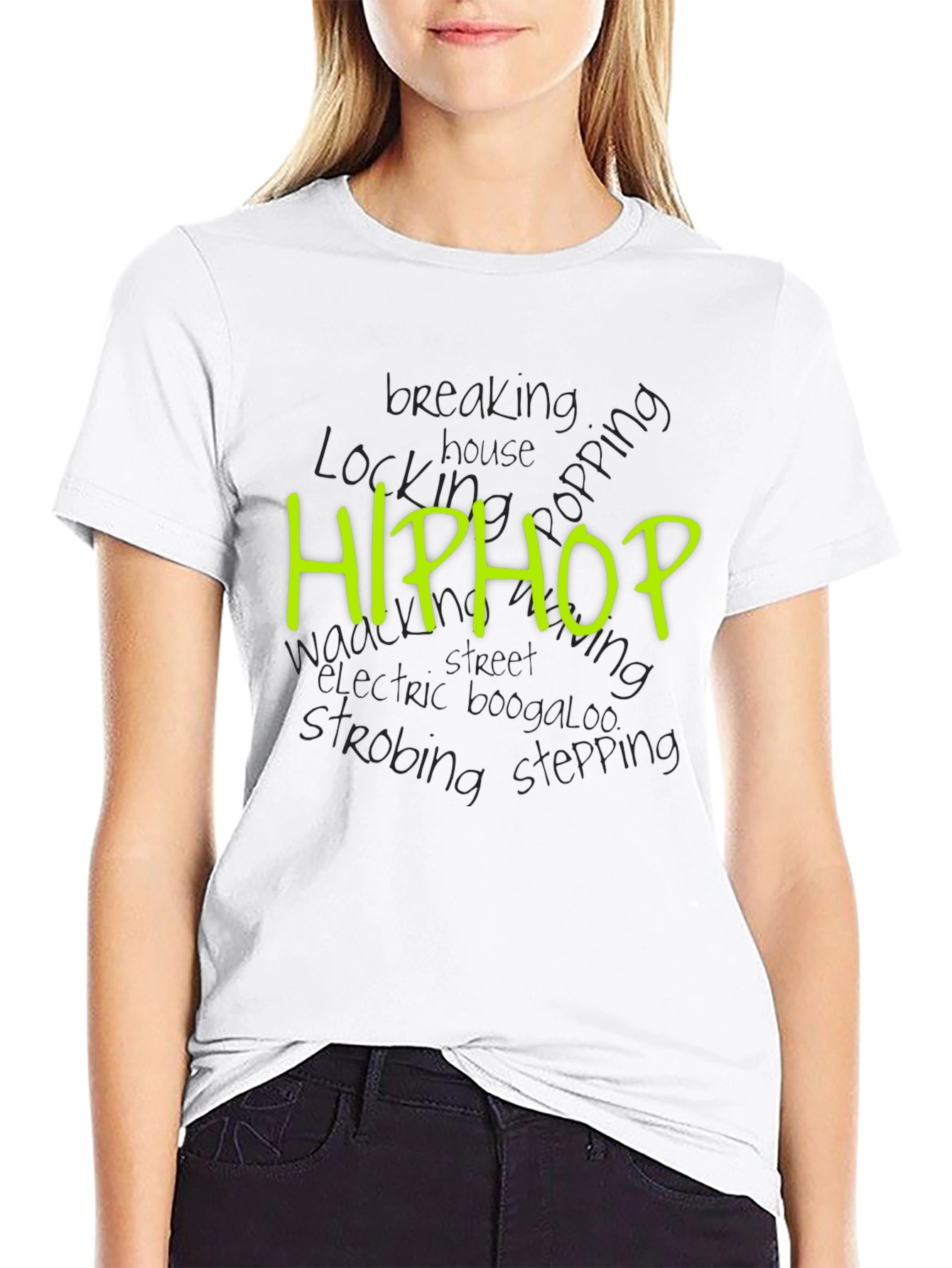 Hip Hop Style Black Tee