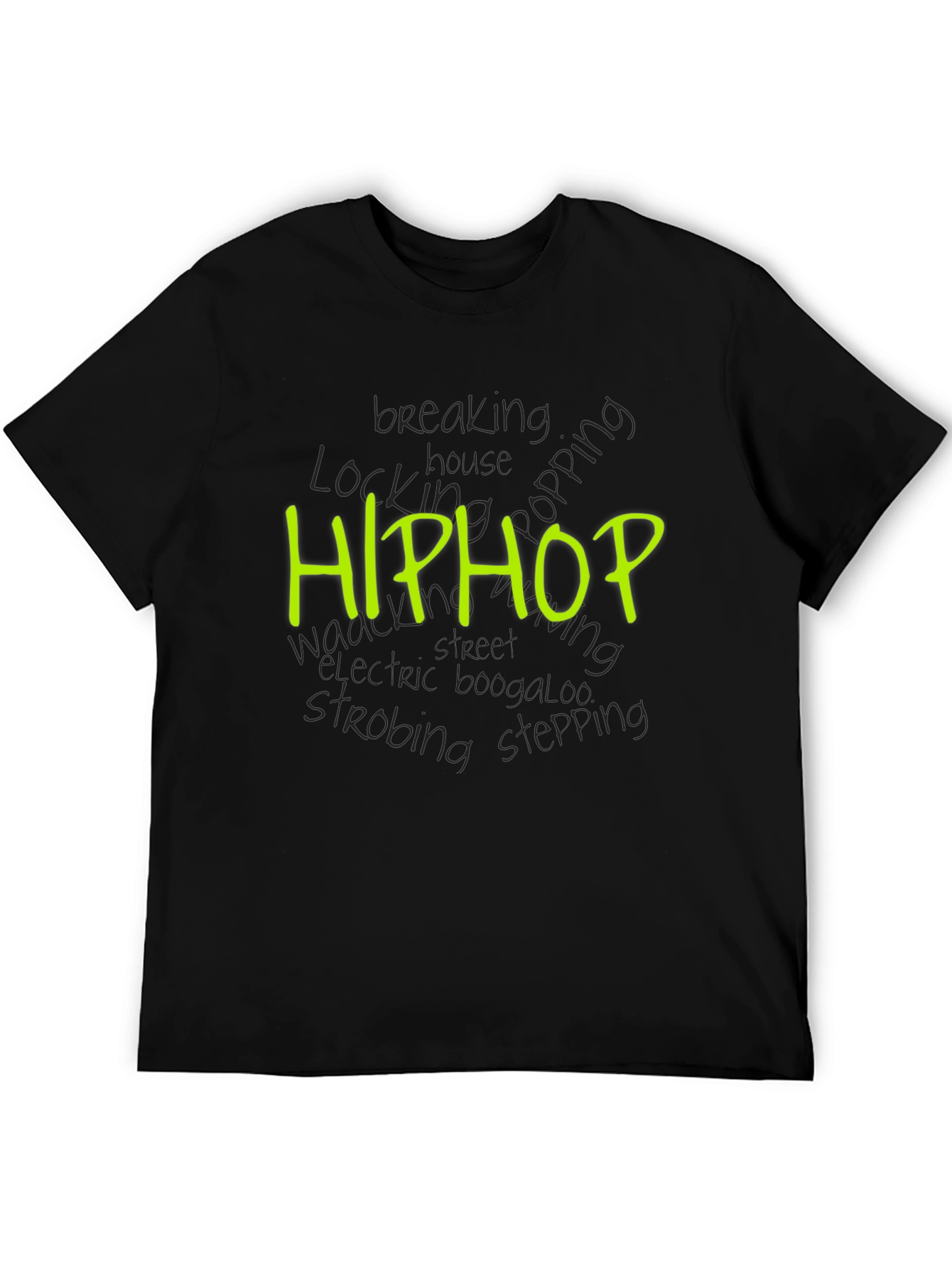 Hip Hop Style Black Tee