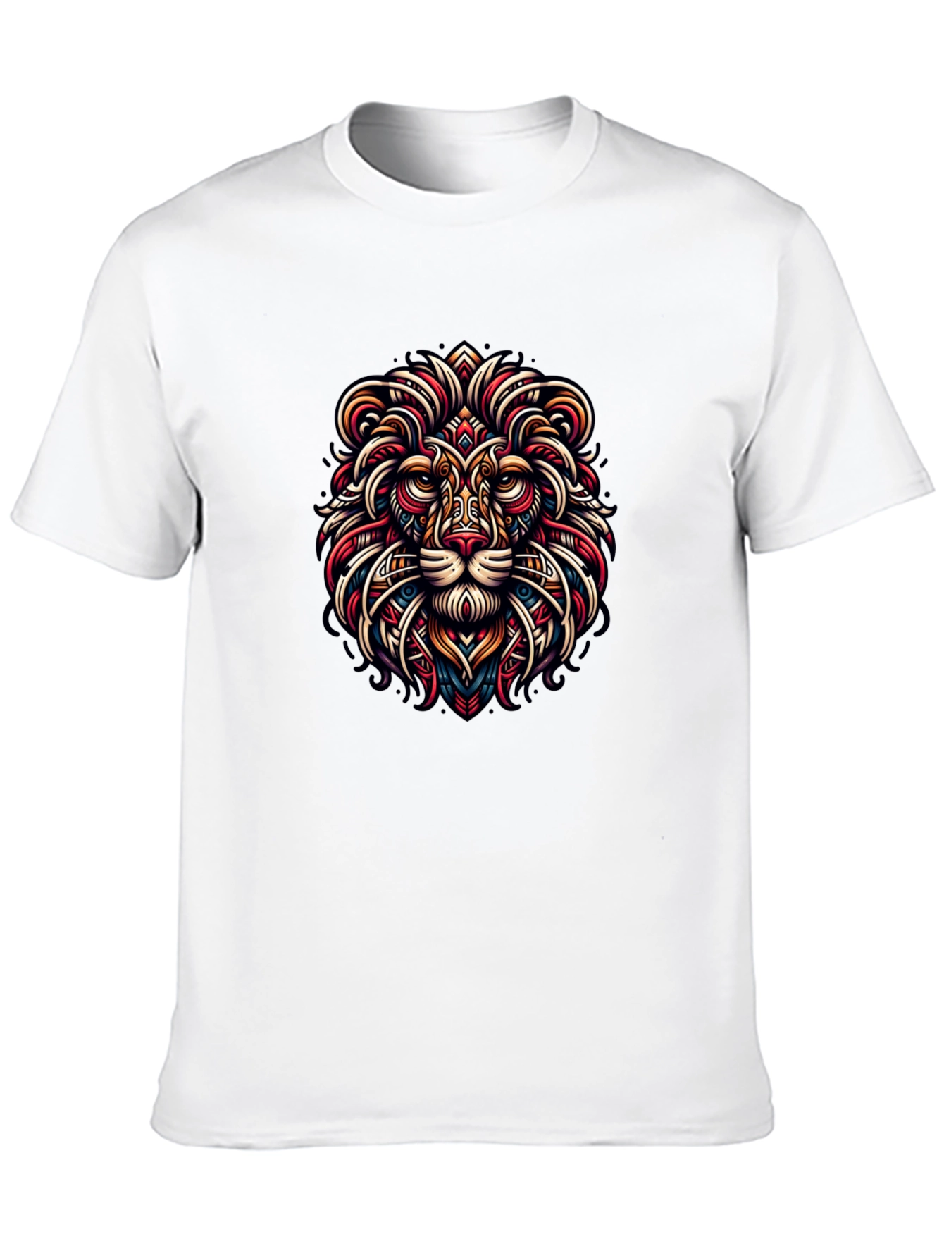 Lion Art Graphic Black Tee