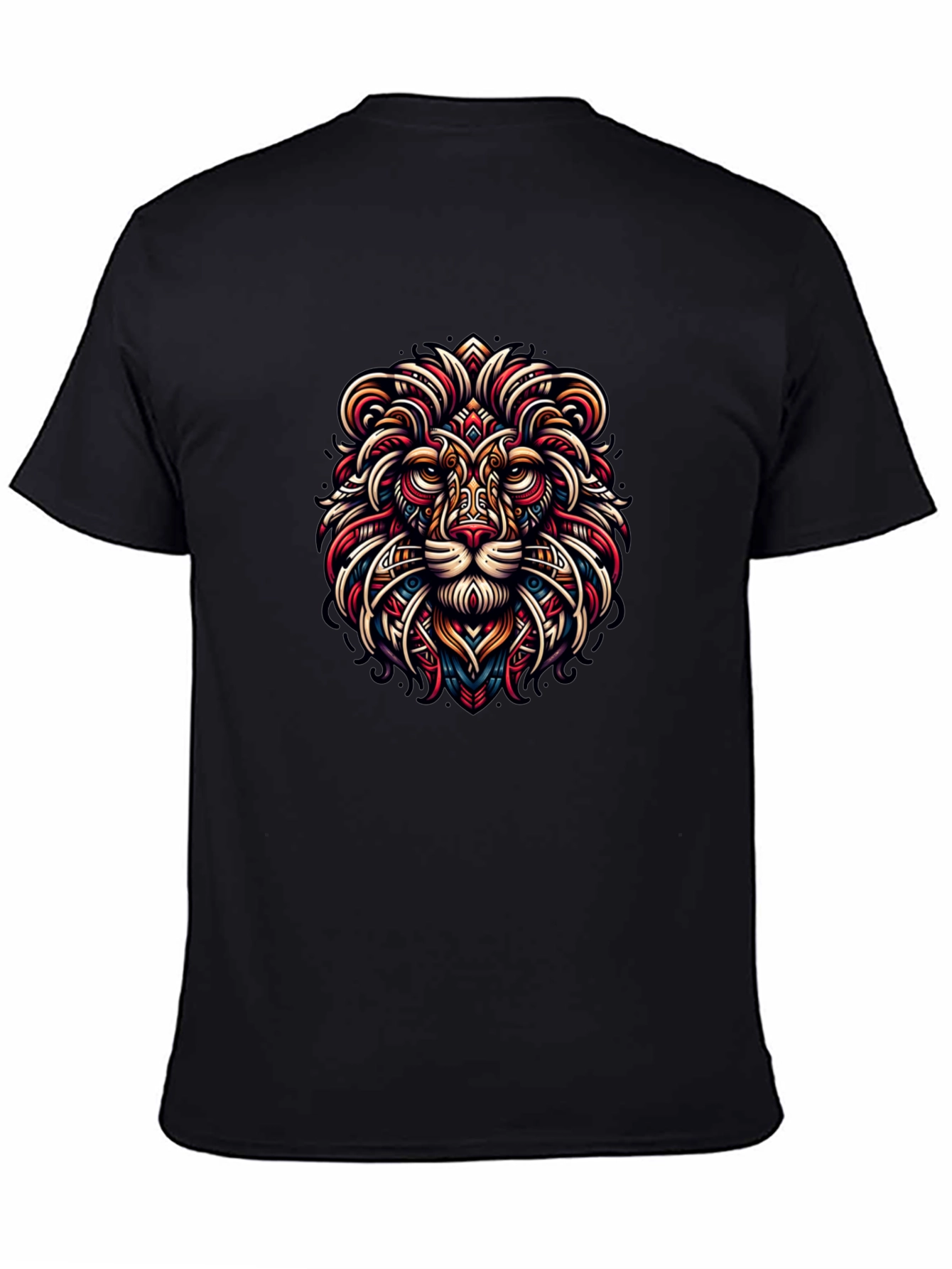Lion Art Graphic Black Tee