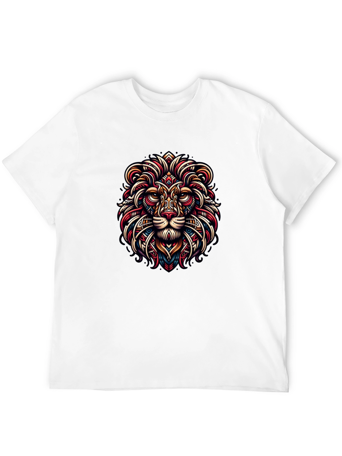 Lion Art Graphic Black Tee