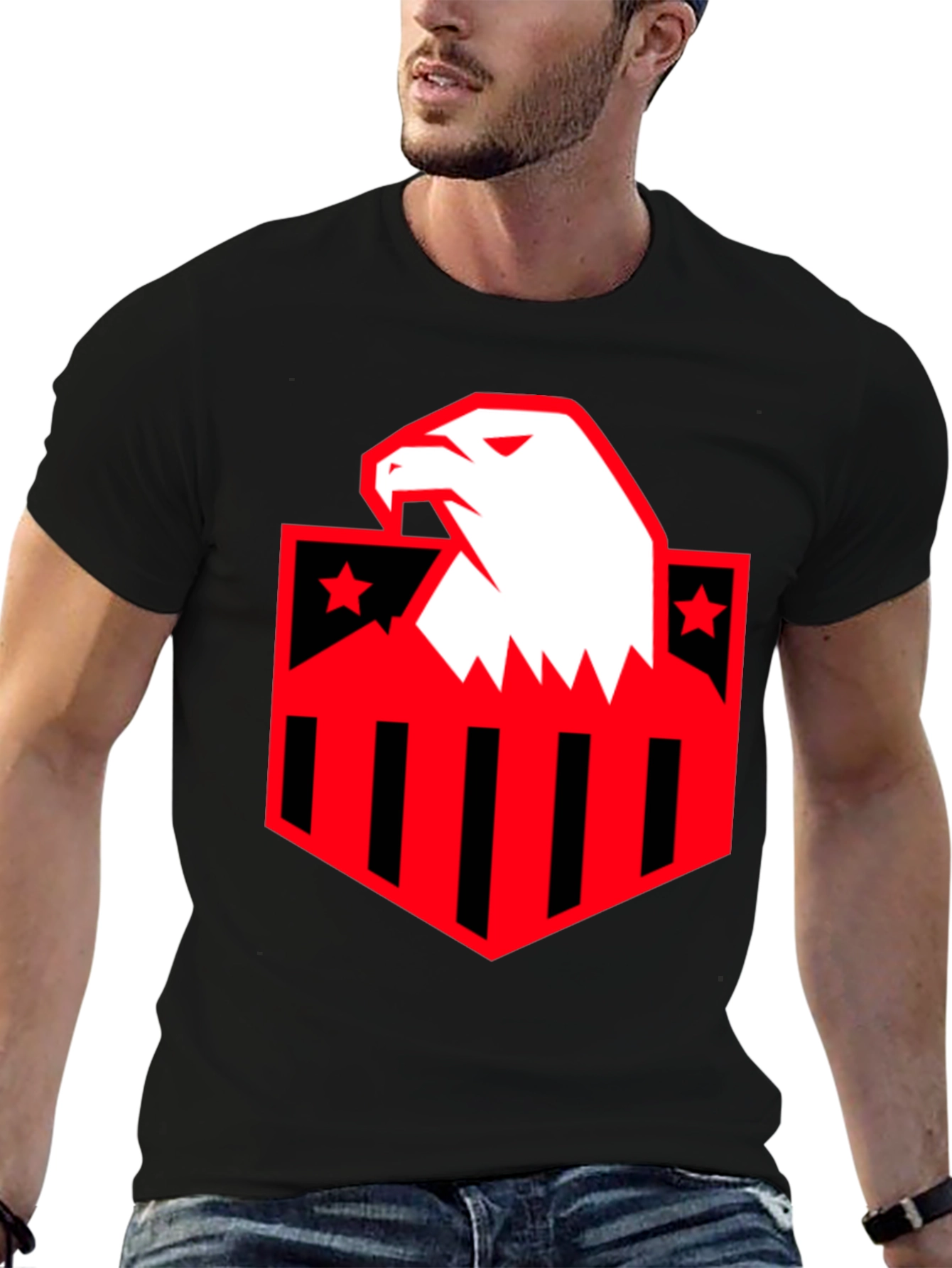 American Eagle Shield Graphic T-Shirt - Black