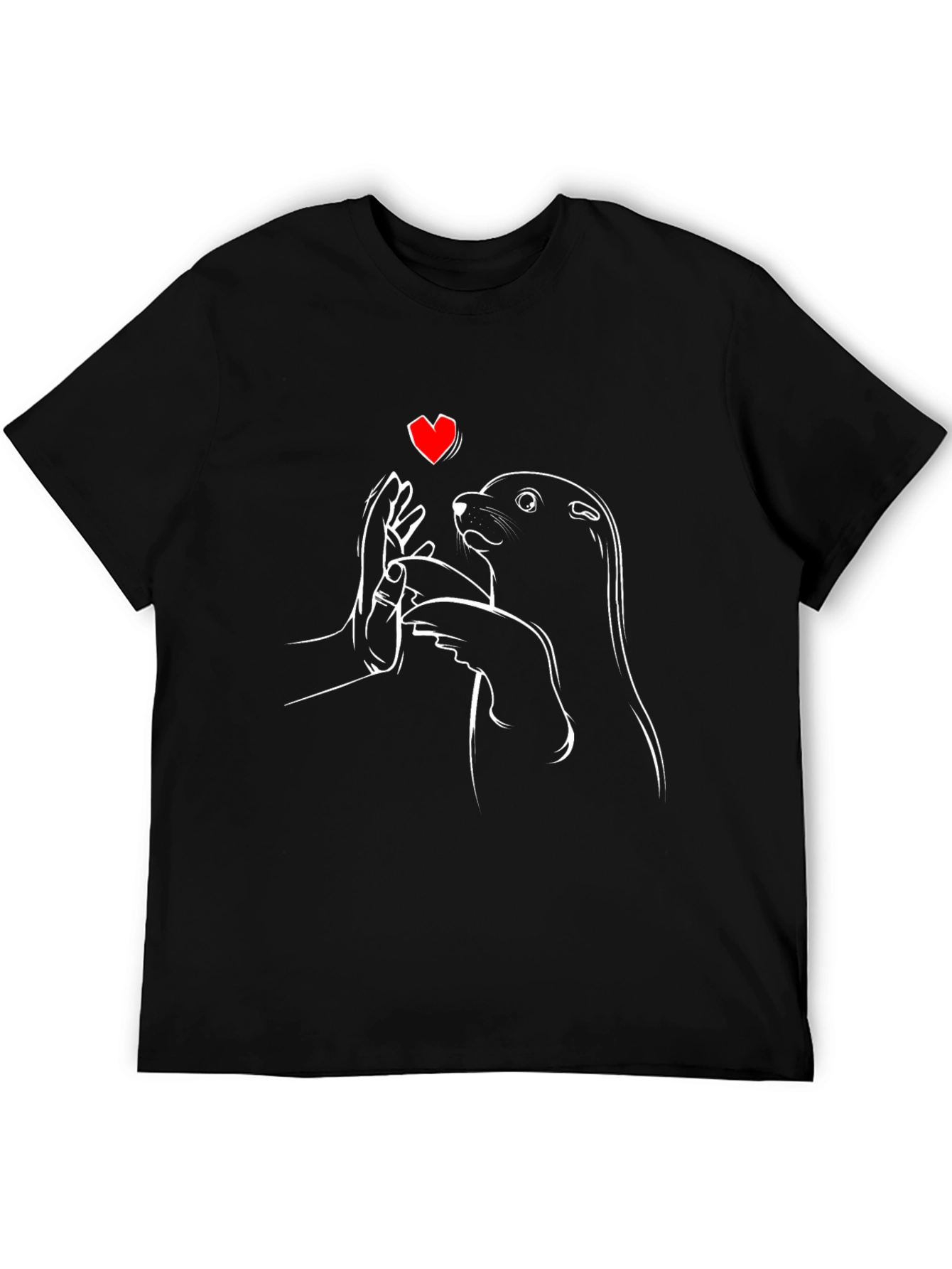 Otter Love Graphic Tee - Black