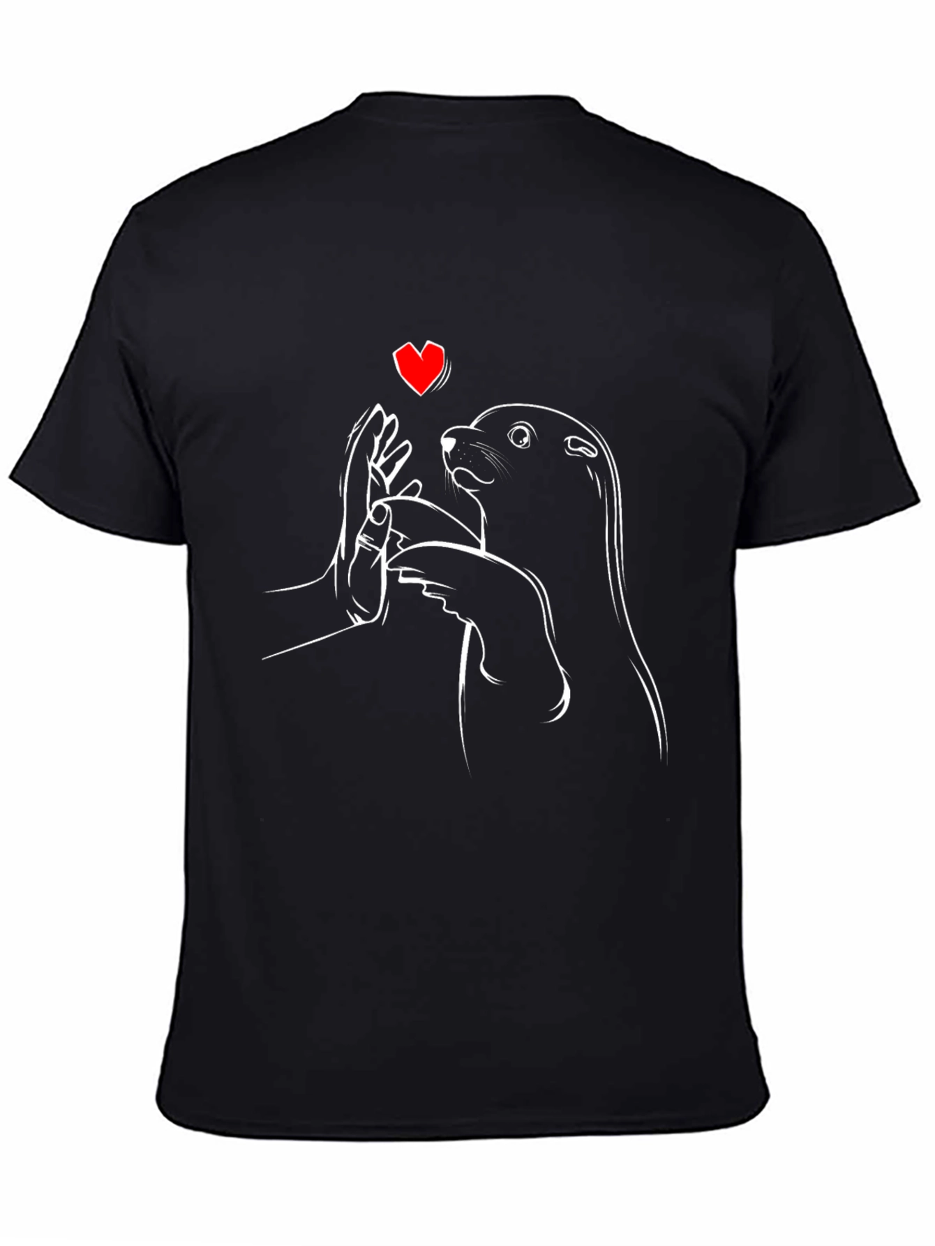 Otter Love Graphic Tee - Black