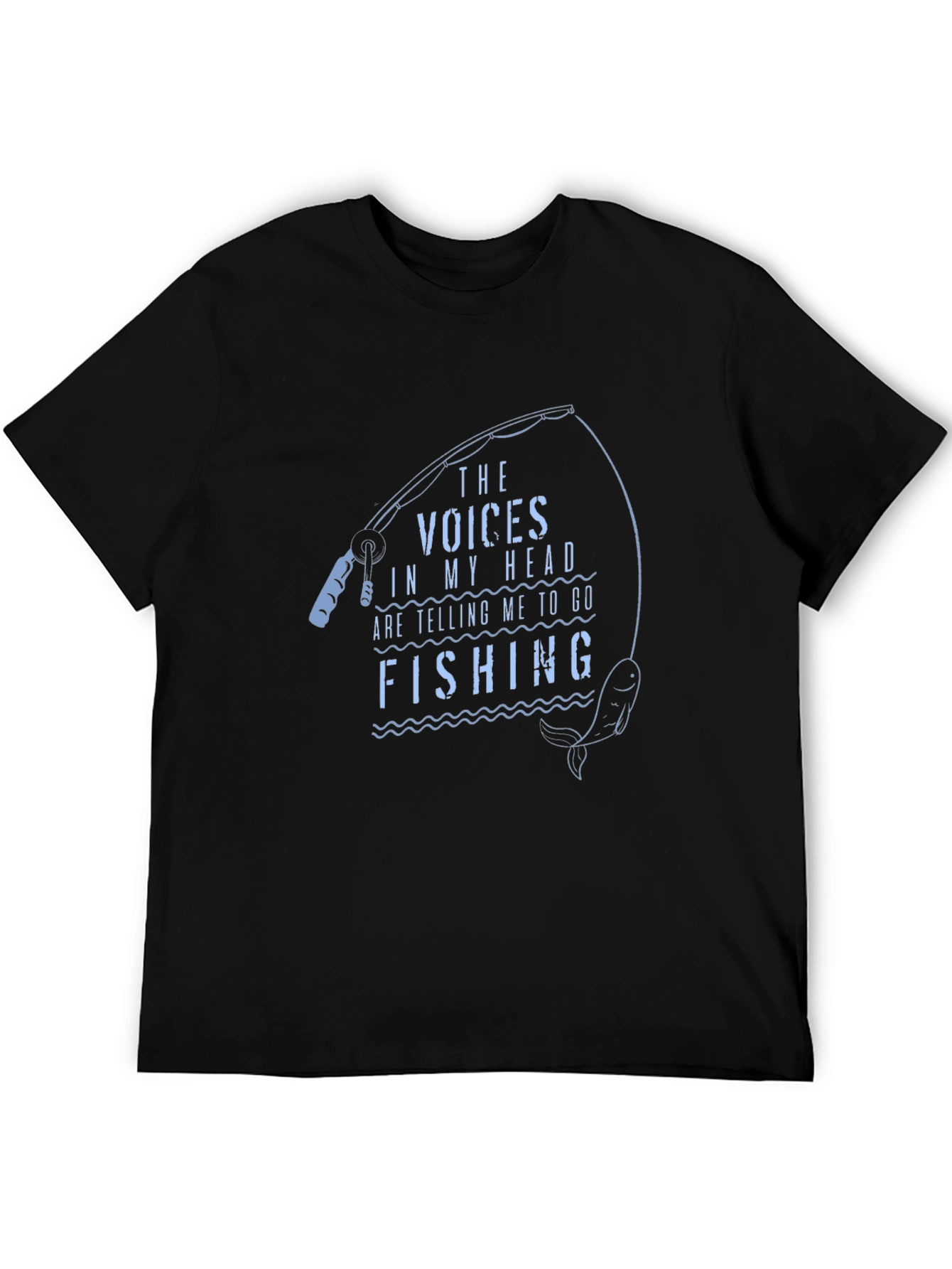 Voices Fishing T-Shirt - Black Cotton Tee