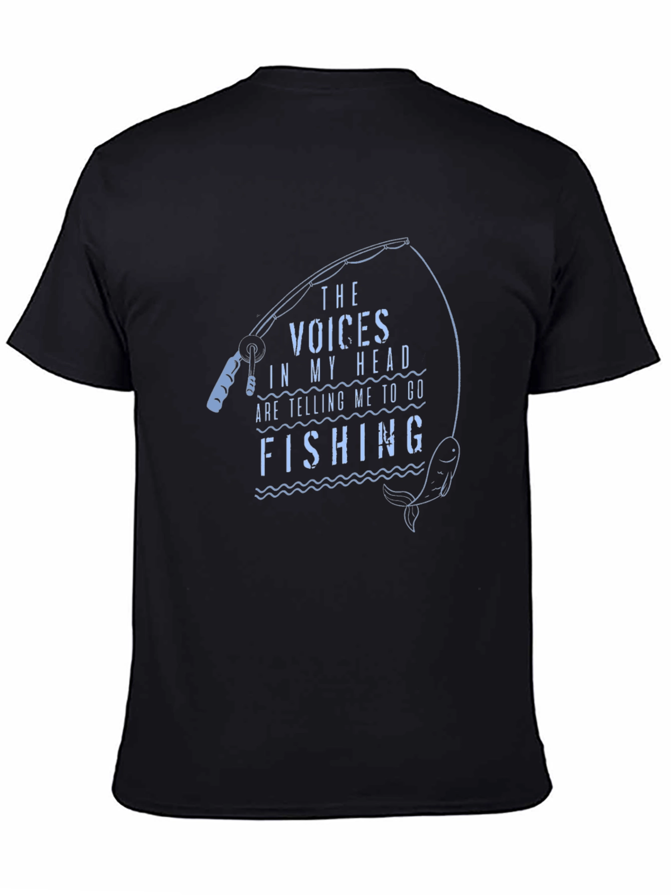 Voices Fishing T-Shirt - Black Cotton Tee