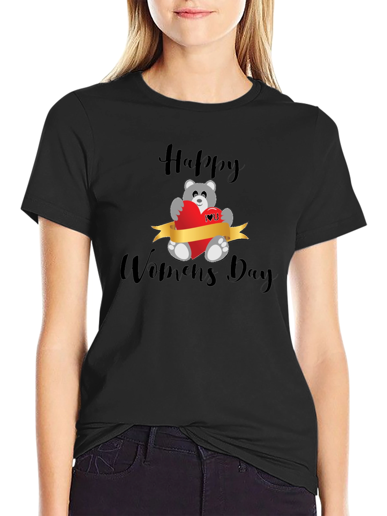 Happy Womens Day Teddy Bear T-Shirt