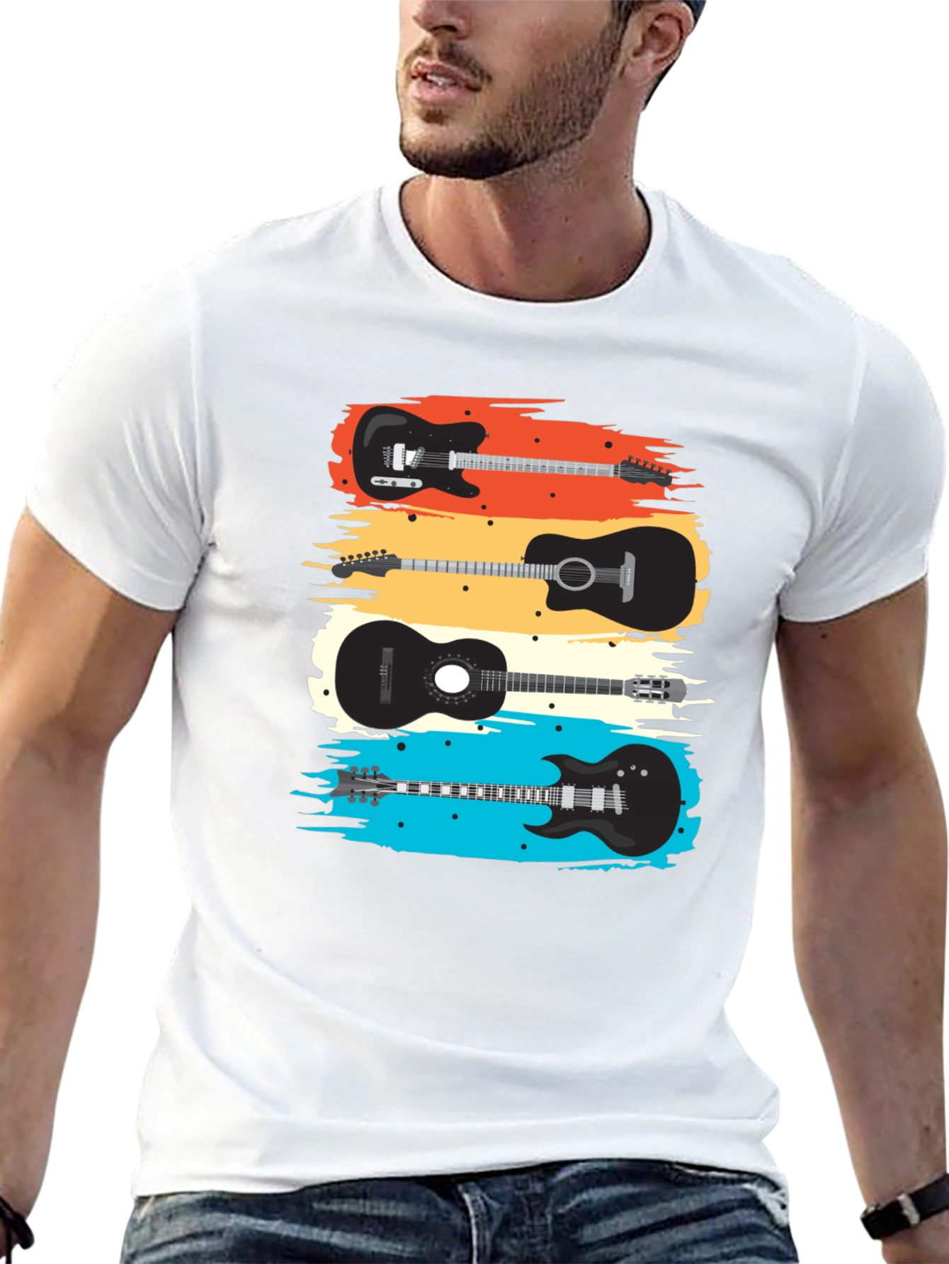 Guitar T-Shirt - Retro Music Tee