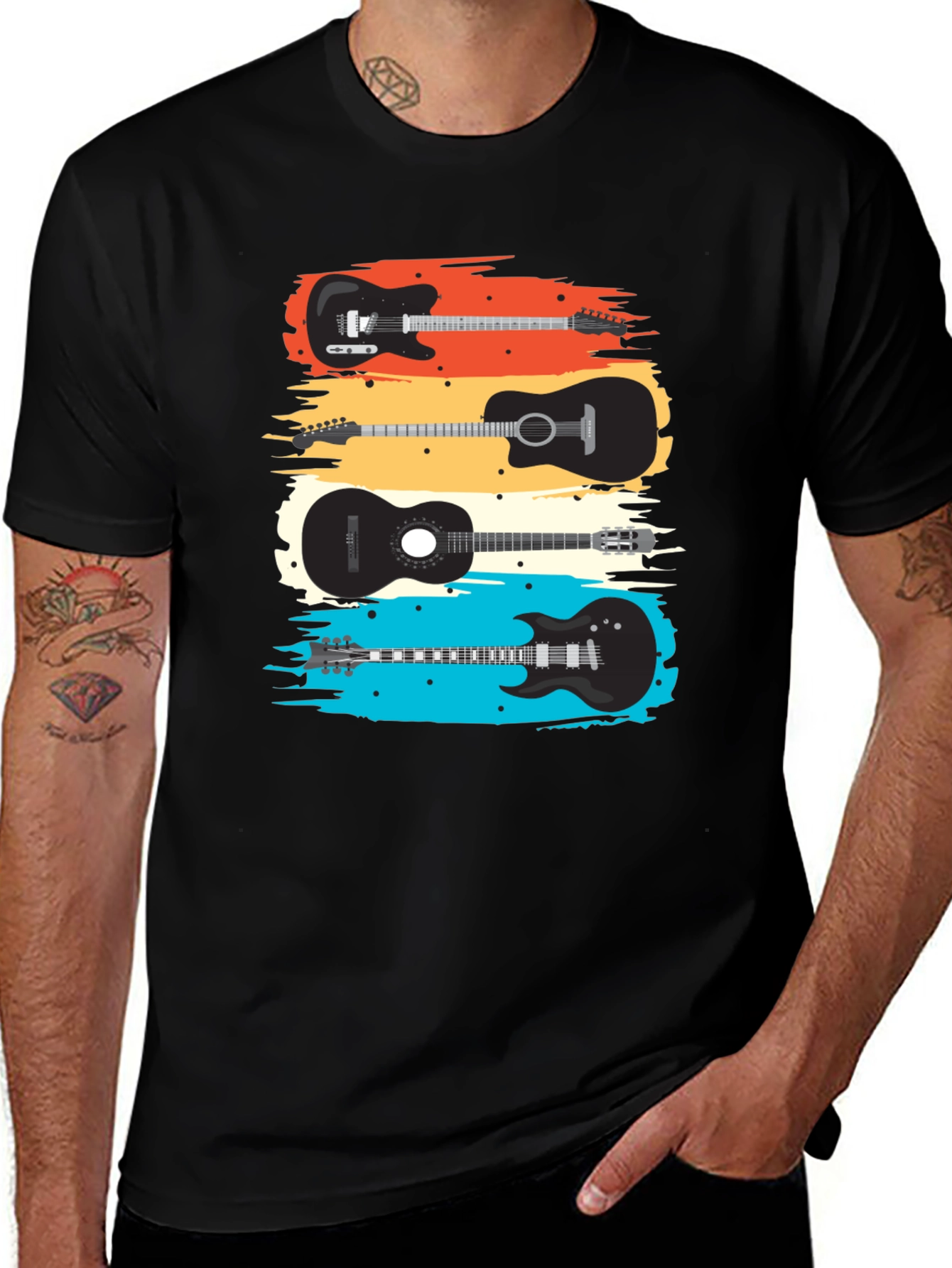 Guitar T-Shirt - Retro Music Tee