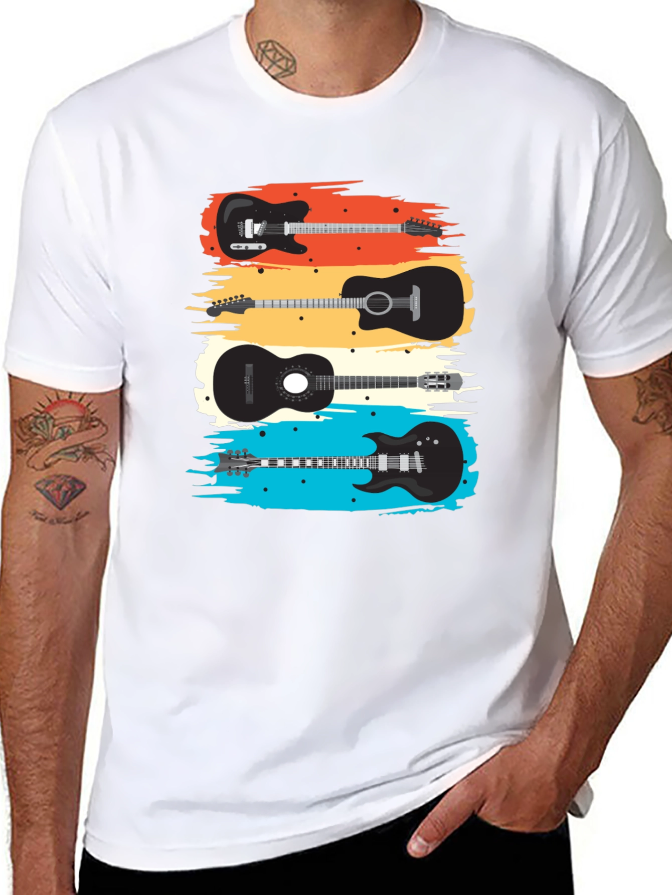 Guitar T-Shirt - Retro Music Tee