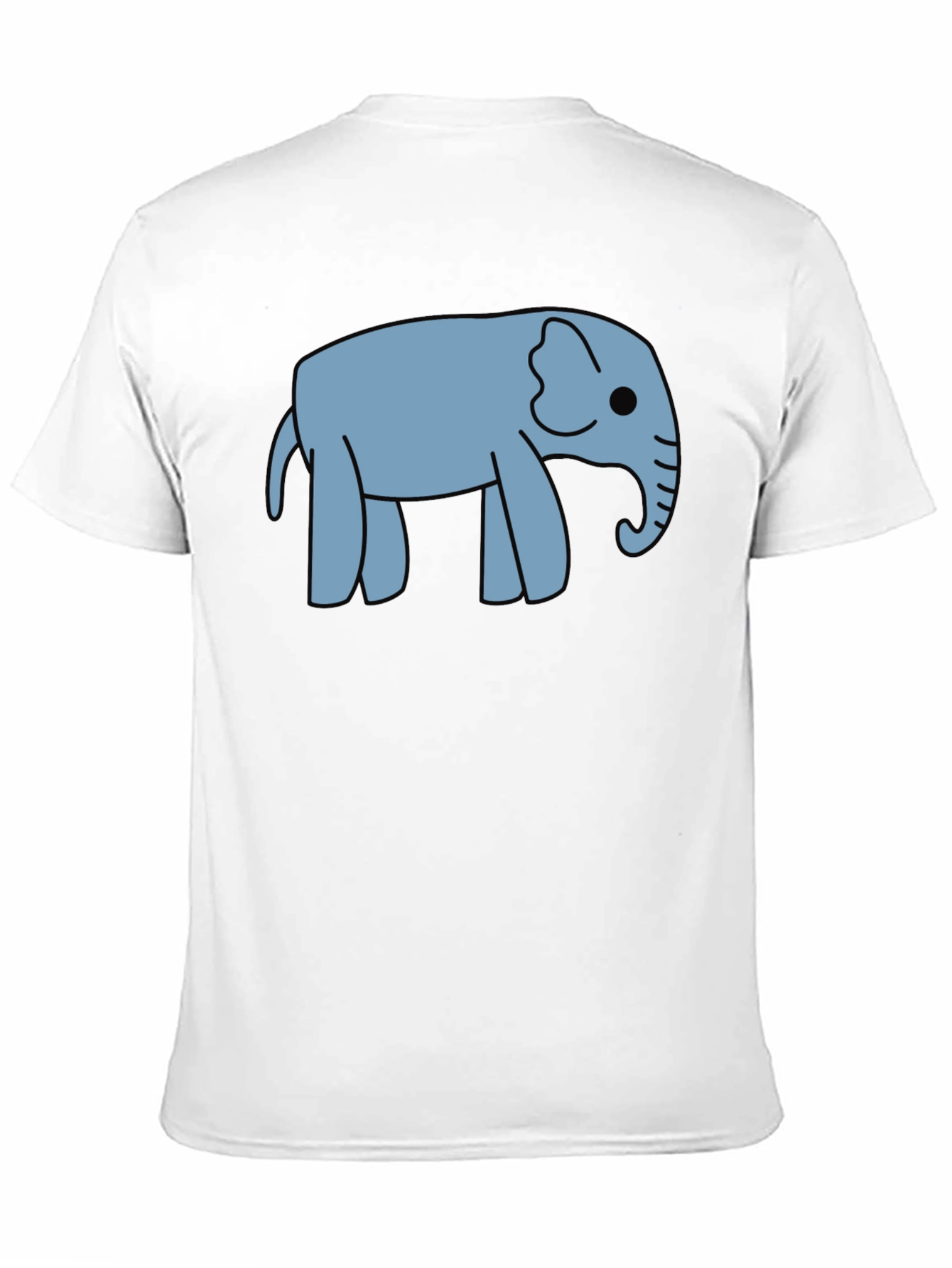 Cute Elephant Graphic Black T-Shirt
