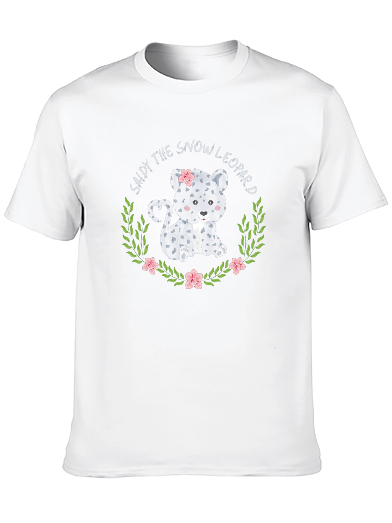Snow Leopard Graphic Tee - Cute Animal Print