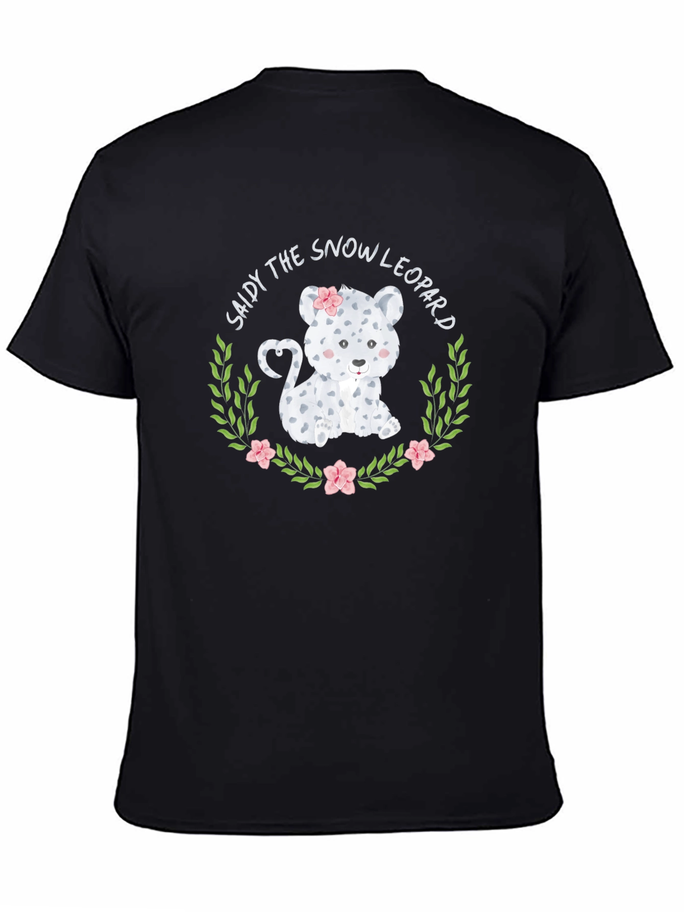 Snow Leopard Graphic Tee - Cute Animal Print