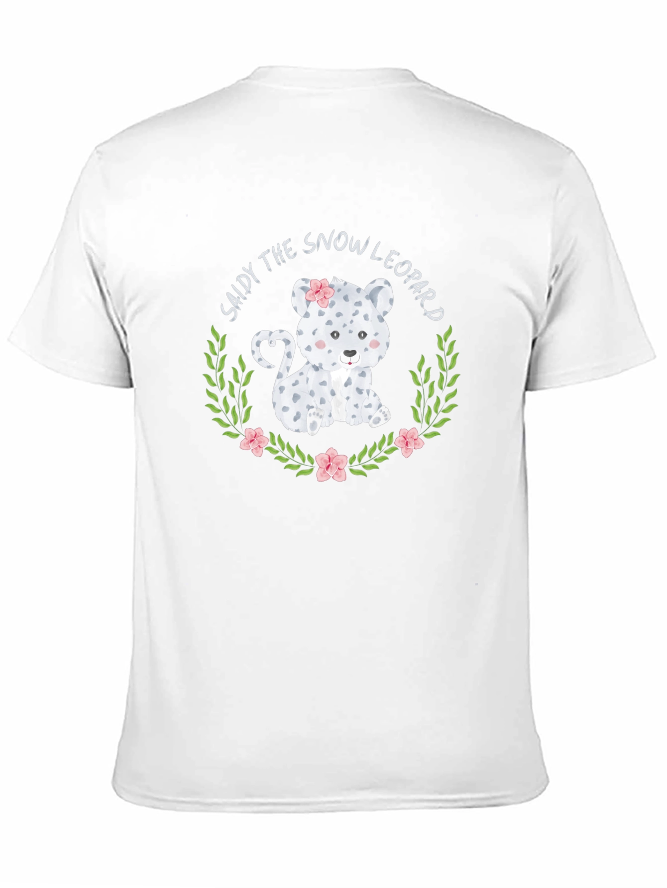 Snow Leopard Graphic Tee - Cute Animal Print