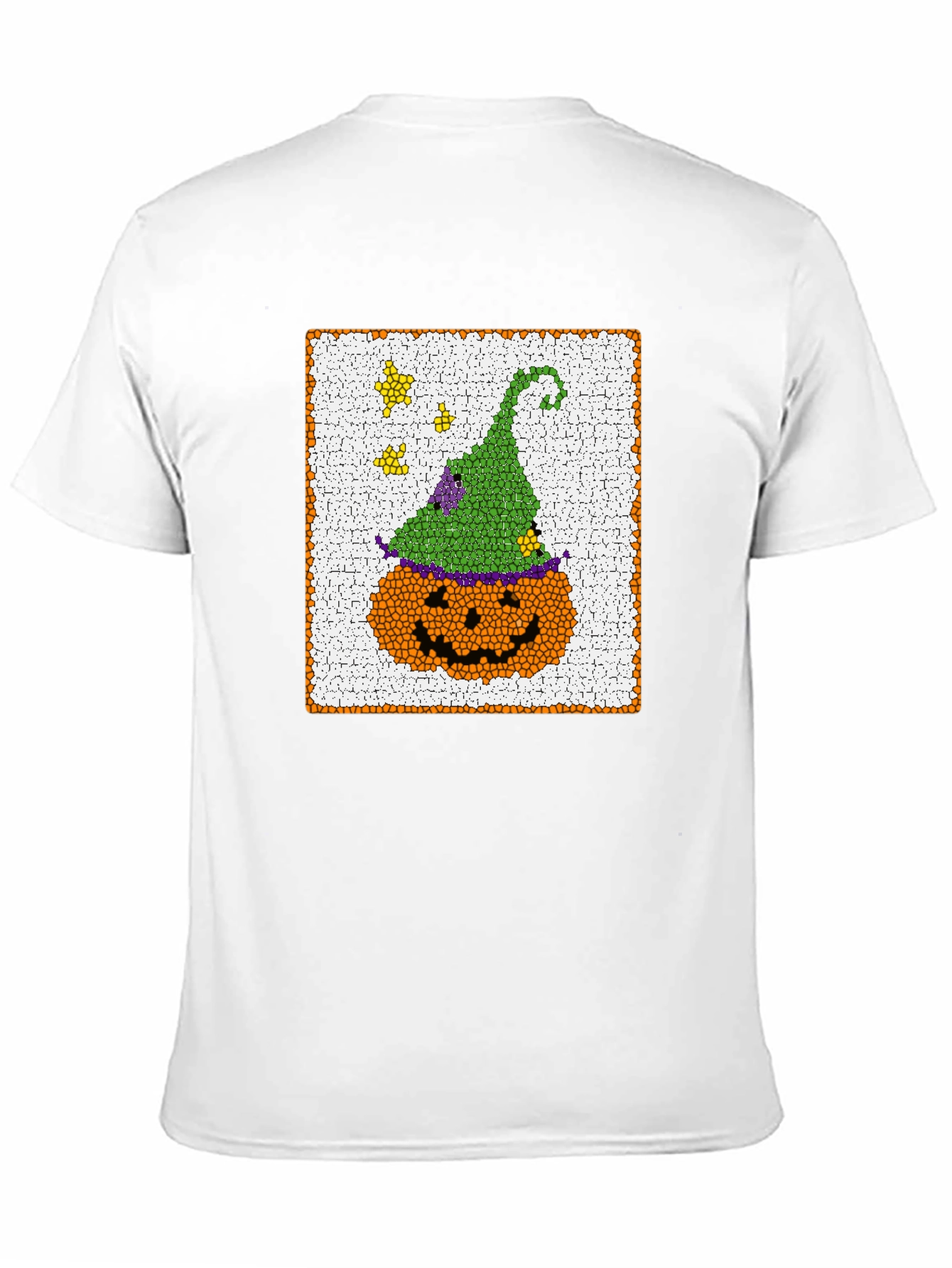 Halloween Pumpkin Witch Hat Graphic T-Shirt