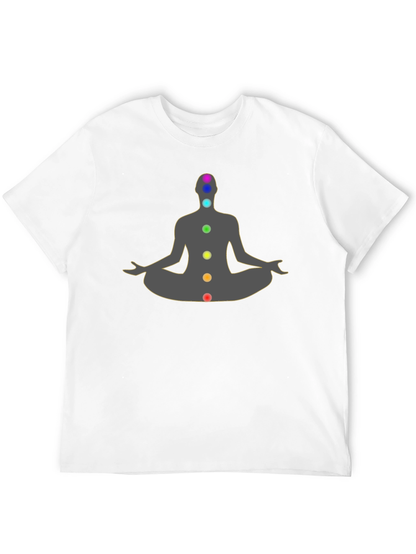 Chakra Meditation Graphic Black T-Shirt