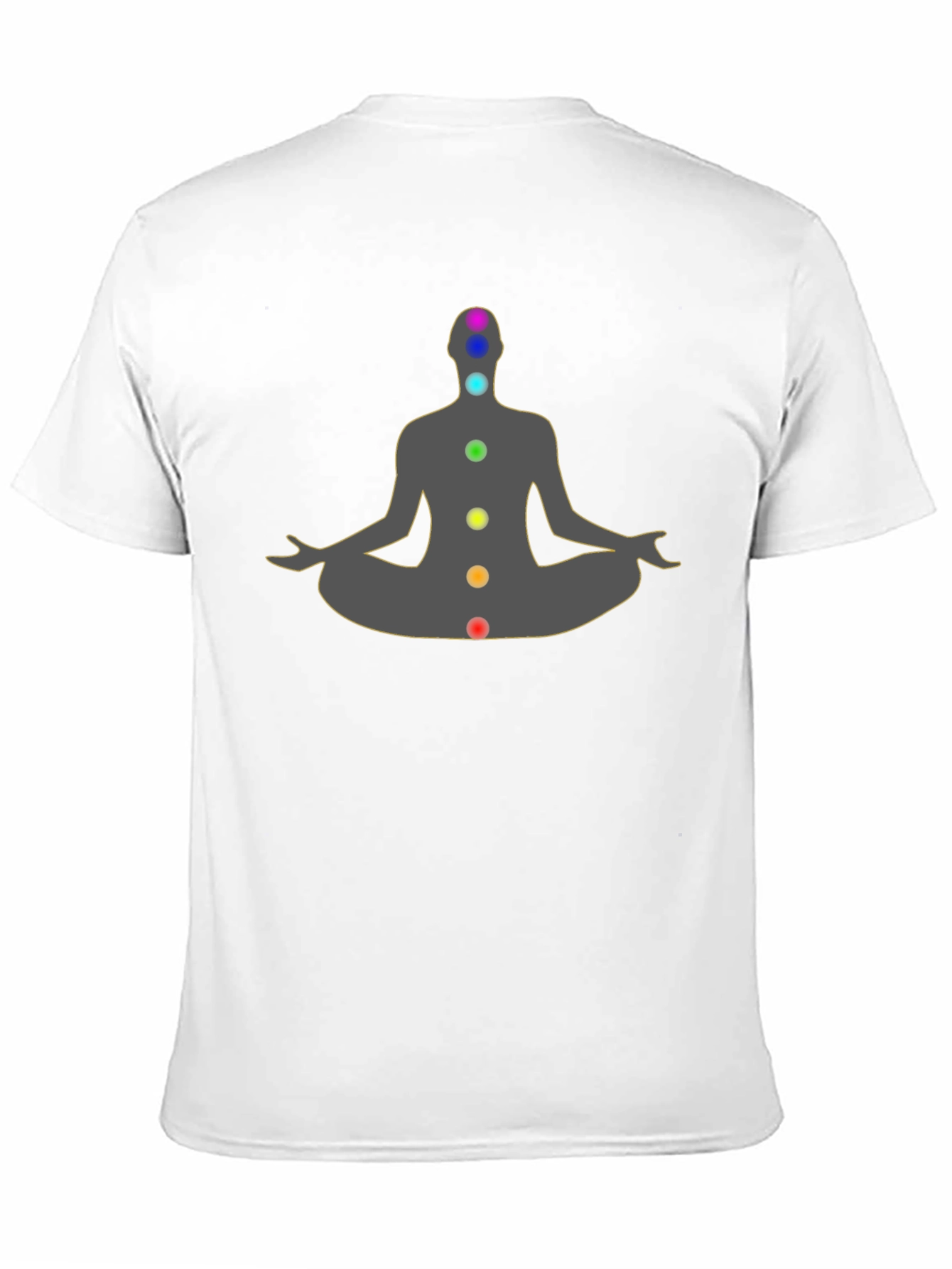 Chakra Meditation Graphic Black T-Shirt