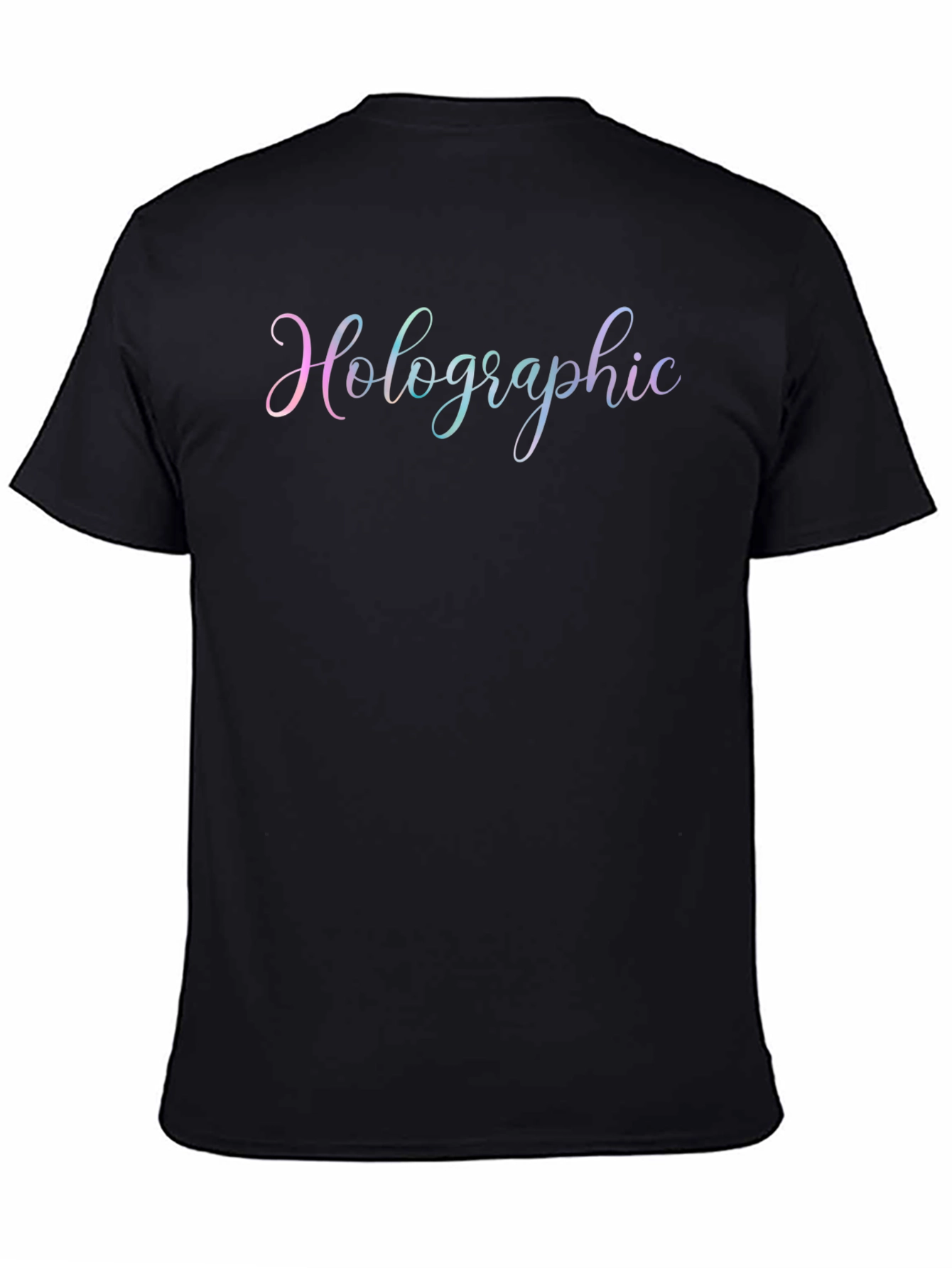 Holographic Script Black T-Shirt